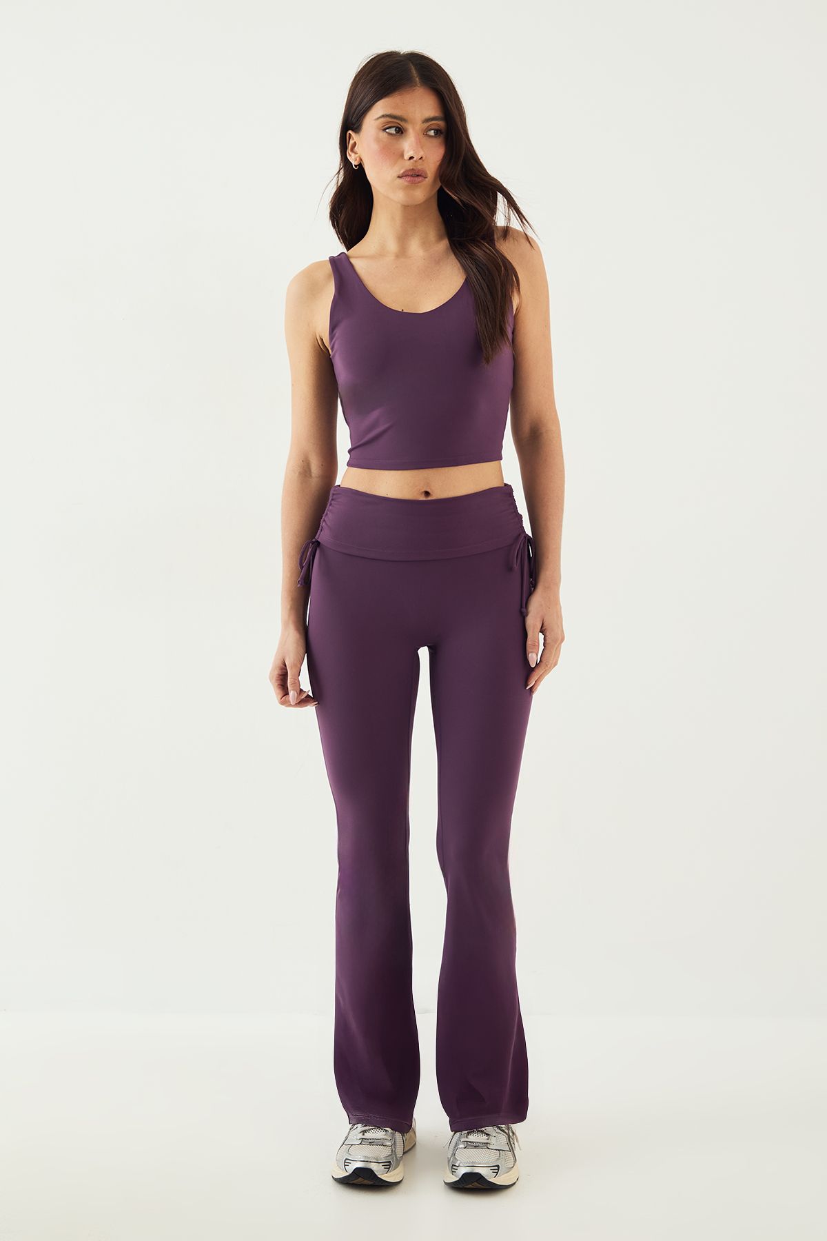 DSGN Studio DSGN Studio Ultra Sculpt Ruched Side Flared Legging Aubergine image 5