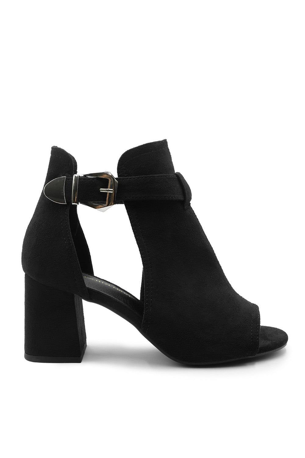 Where's That From 'Lisa' Wide Fit Block Heel With Side Buckle And Open Toe Front image 3
