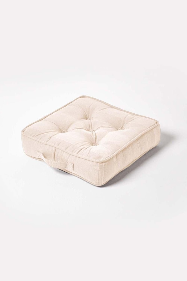 Homescapes Rajput Ribbed Cotton Floor Cushion