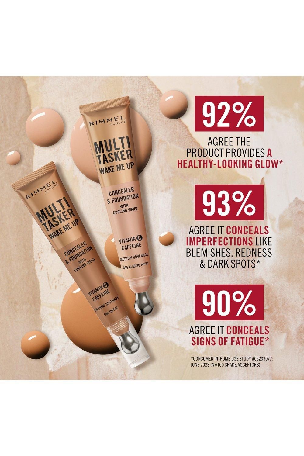 Rimmel London Multi-Tasker Wake Me Up Foundation & Concealer Classic Ivory image 7