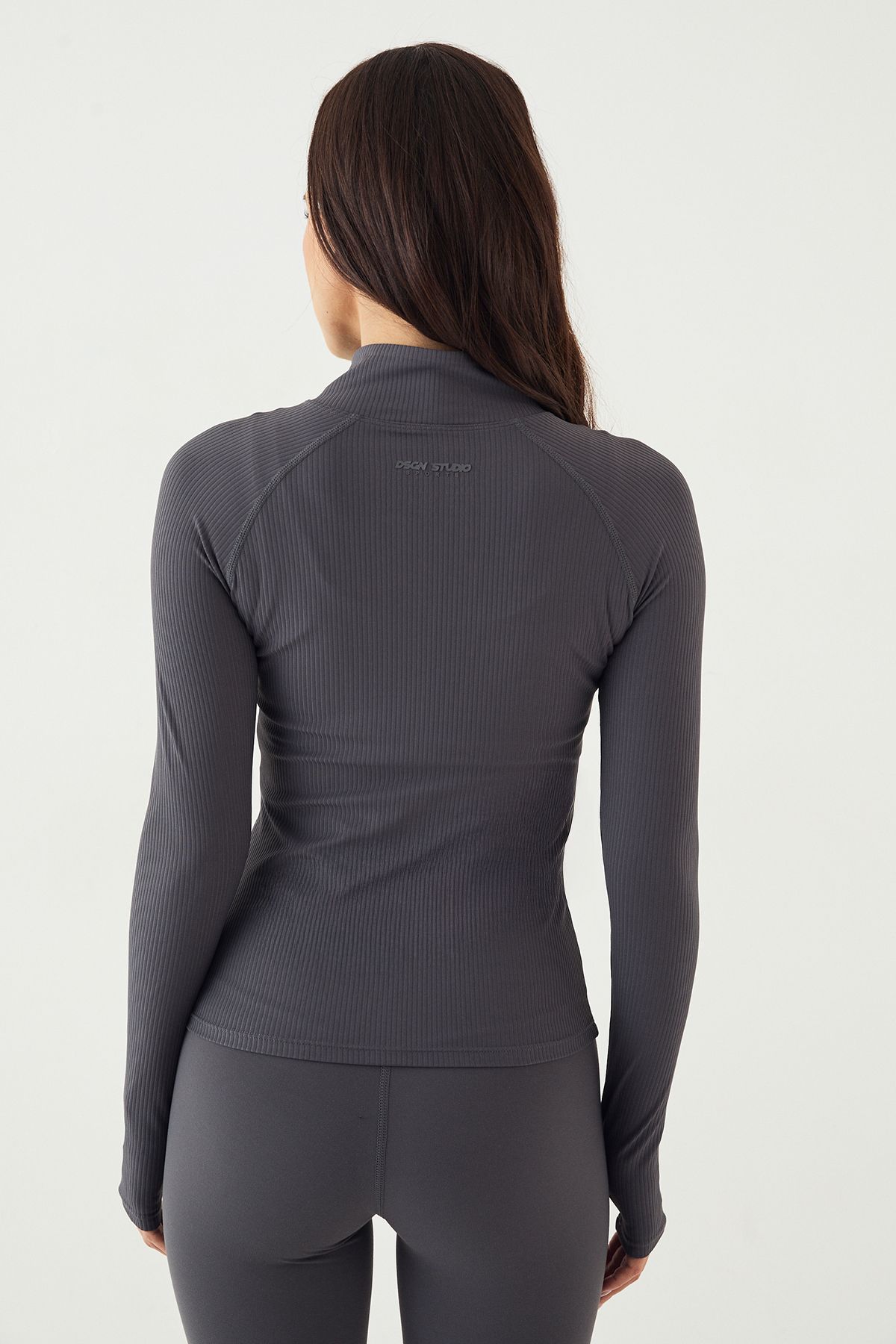 DSGN Studio DSGN Studio Ultra Sculpt Rib Seam Detail Sports Jacket Slate Grey image 2