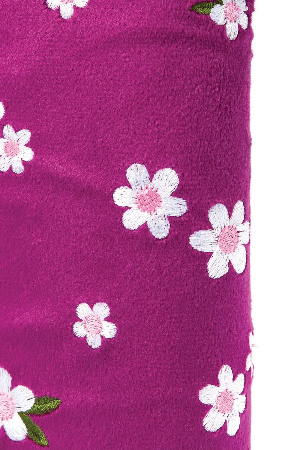 The Flat Lay Co Brush Holder in Embroidered Daisy Plum Velvet Multi image 6