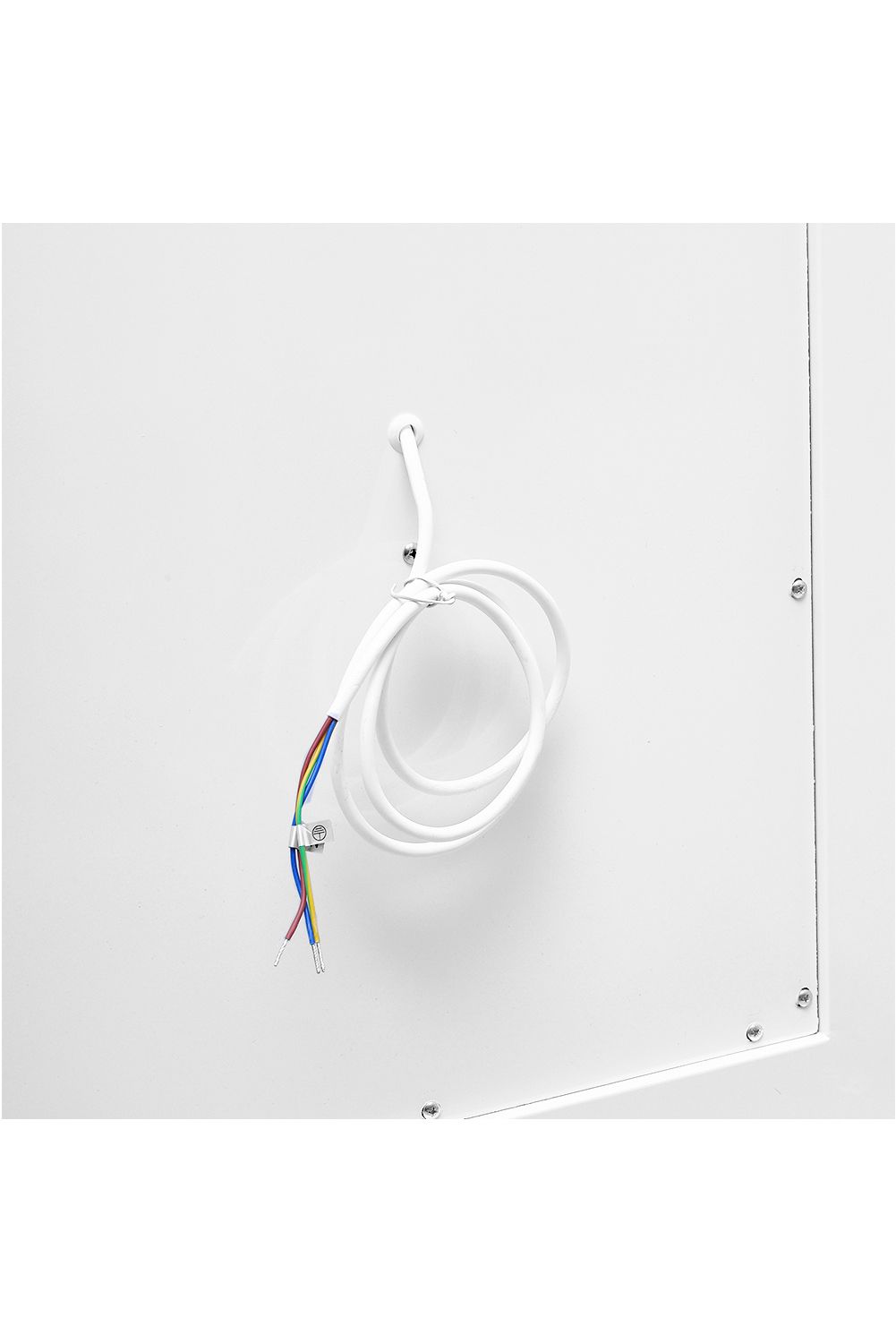 Living and Home Anti-Fog Aluminum LED Vanity Mirror with Clock with Double Vertical Stripe LED Strip image 5