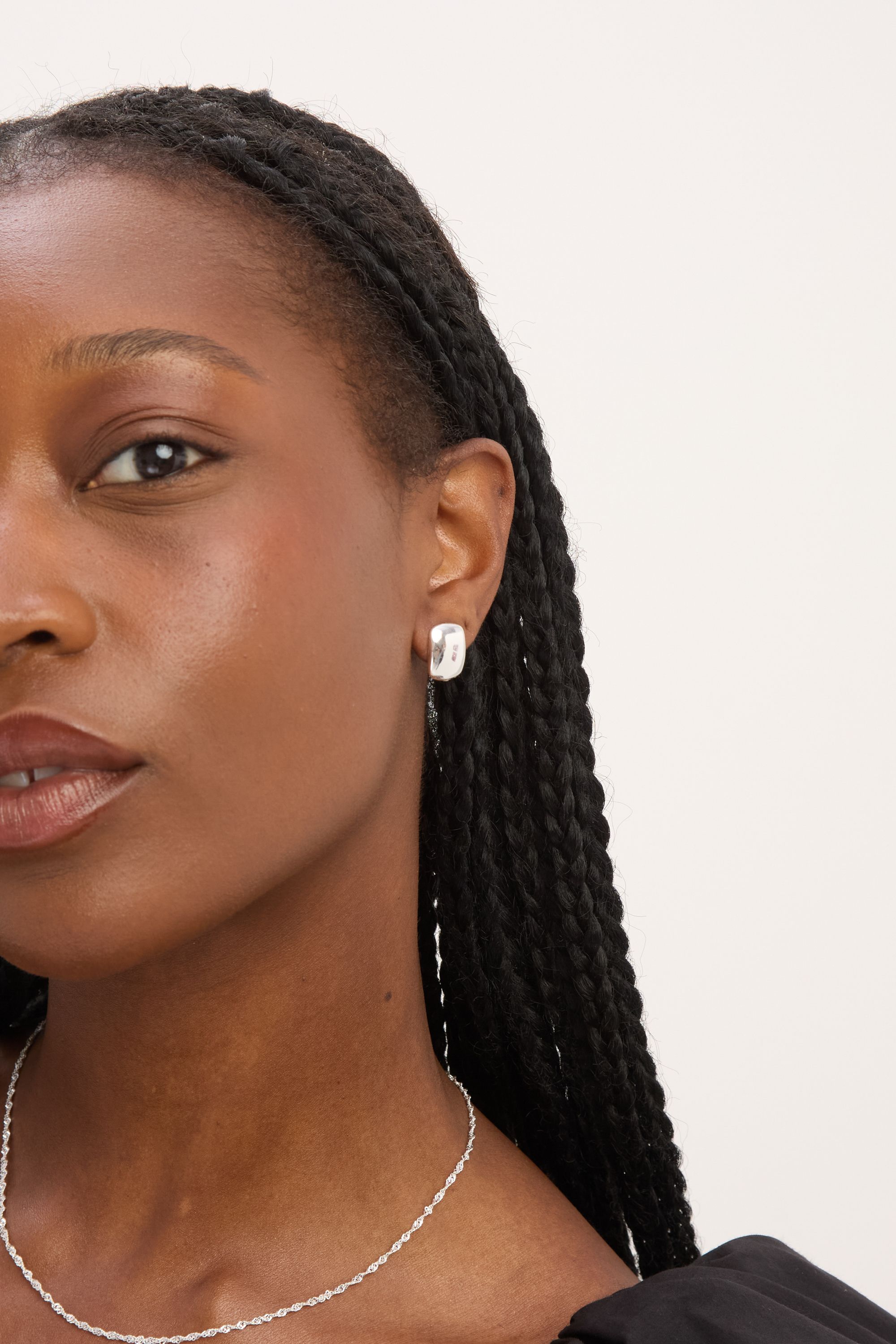 Simply Silver Sterling Silver 925 Polished Domed Stud Earrings image 3