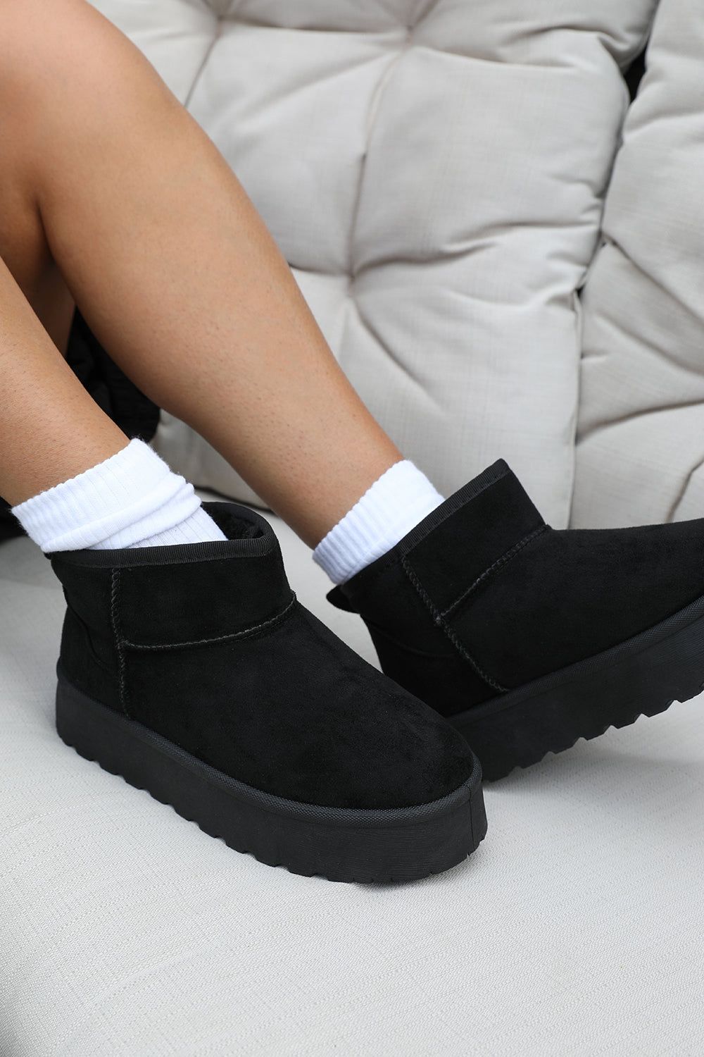 Where's That From 'Calla' Flatform Fur Lining Ankle Boot image 1