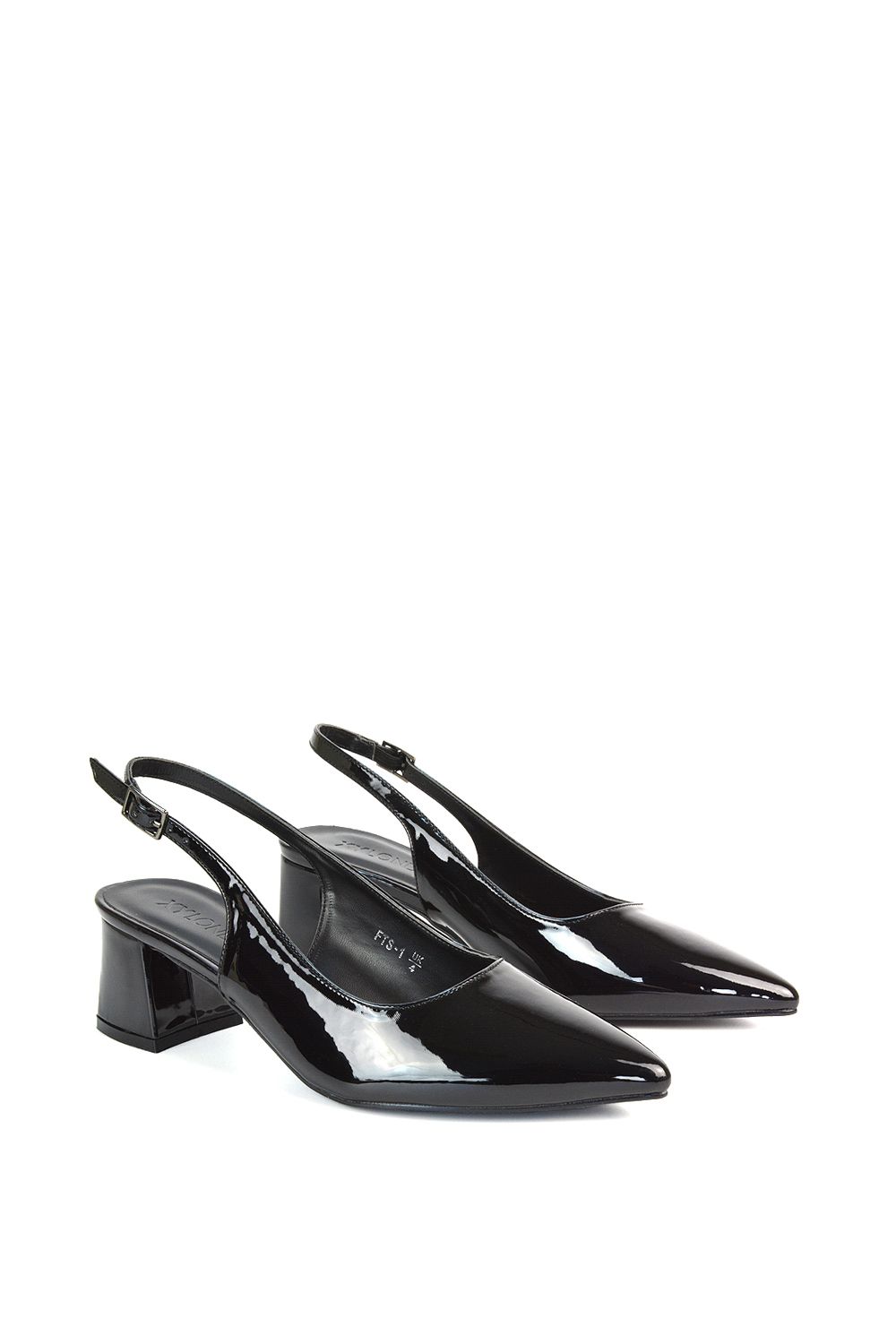 XY London 'Becky' Pointed Toe Slingback Court Shoe Heels image 3
