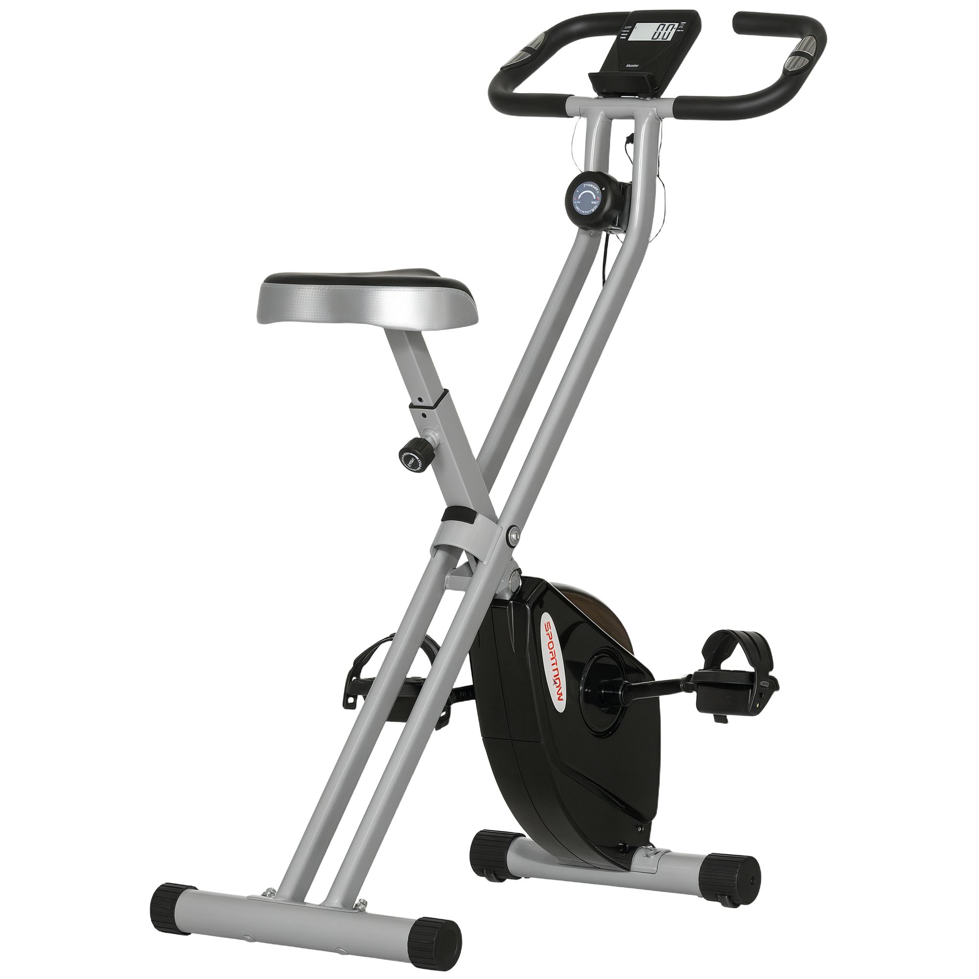 SPORTNOW Folding Exercise Bike with 8-Level Magnetic Resistance image 2