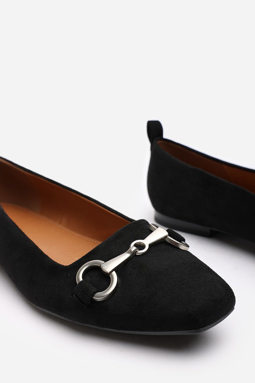 Where's That From 'Lauren' Wide Fit Suede Ballet Flats With Front Buckle Detail image 5