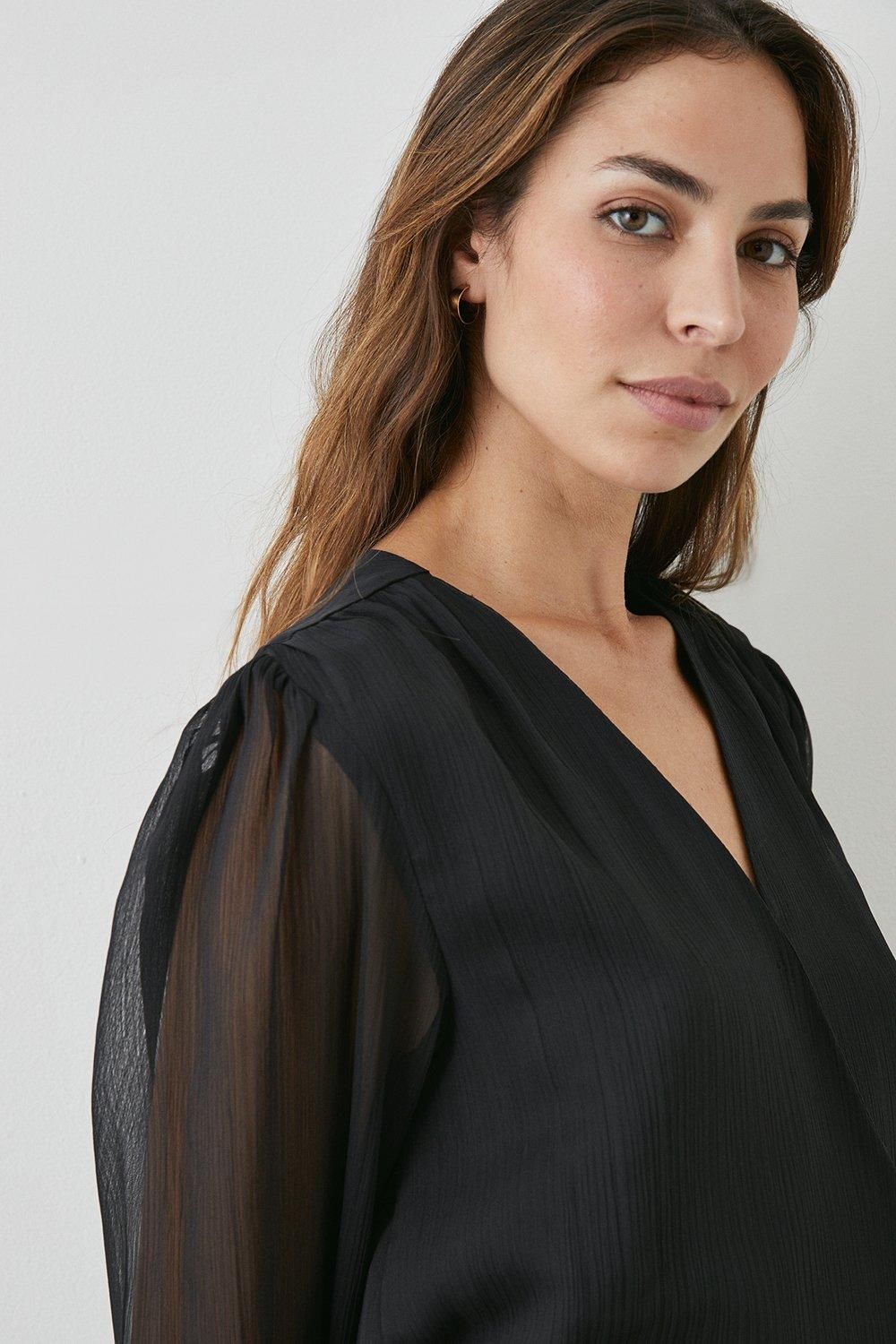 Principles Wrap Top Black image 3