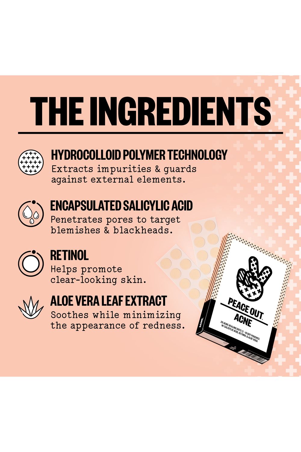 Peace Out Acne Dots - 20 Dots Multi image 3