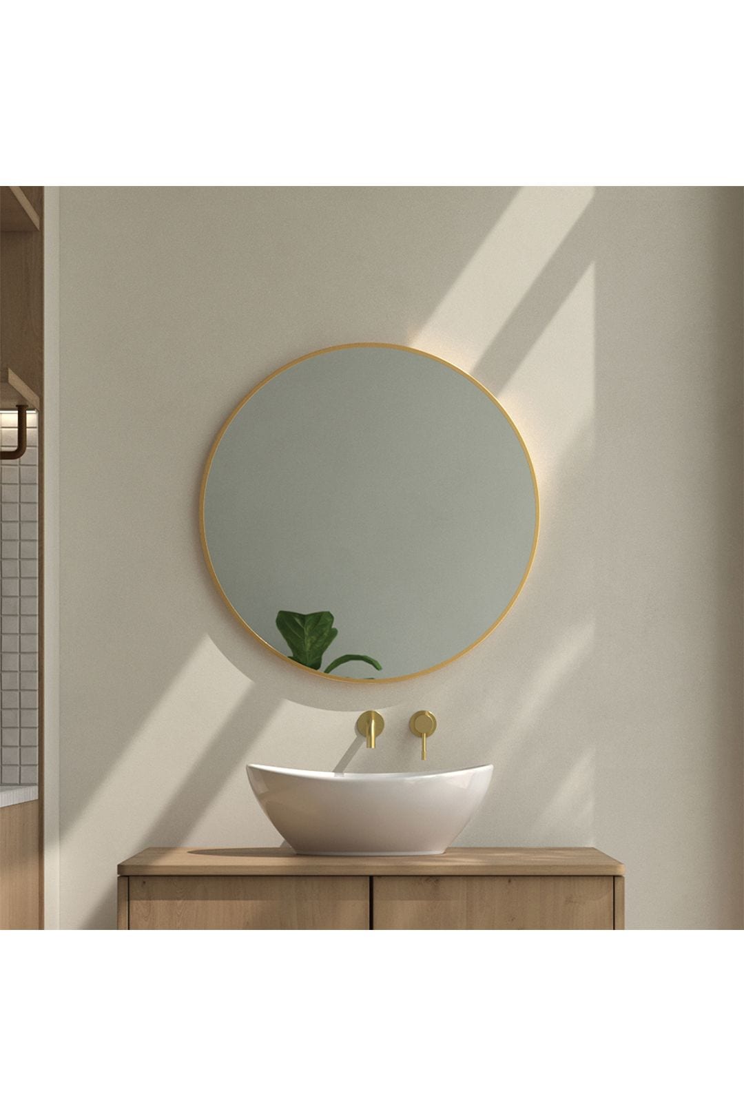 Living and Home 60cm Round Wall Mirror image 2
