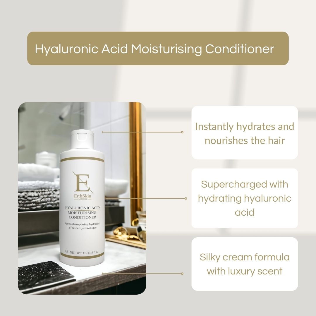 Erth Skin London Hyaluronic Acid Moisturising Shampoo 1L + Hyaluronic Acid Moisturising Conditioner 1L image 5