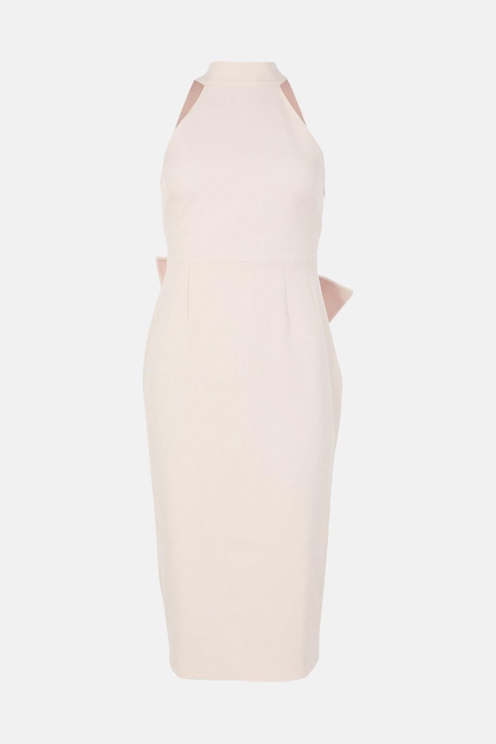 Coast Midi Dress With Statement Bow Blush image 4