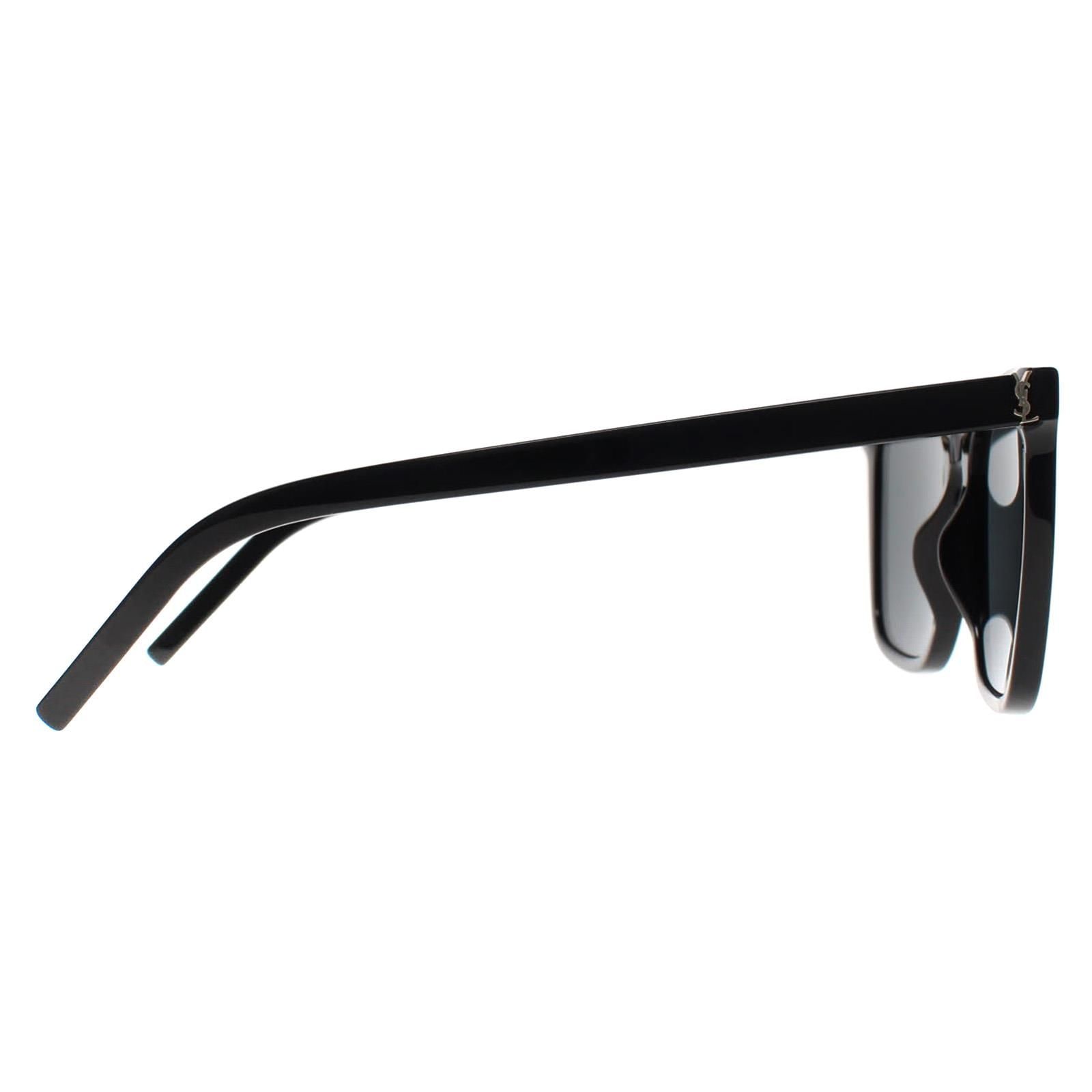 Saint Laurent Square Shiny Black Dark Grey SL M146 image 4