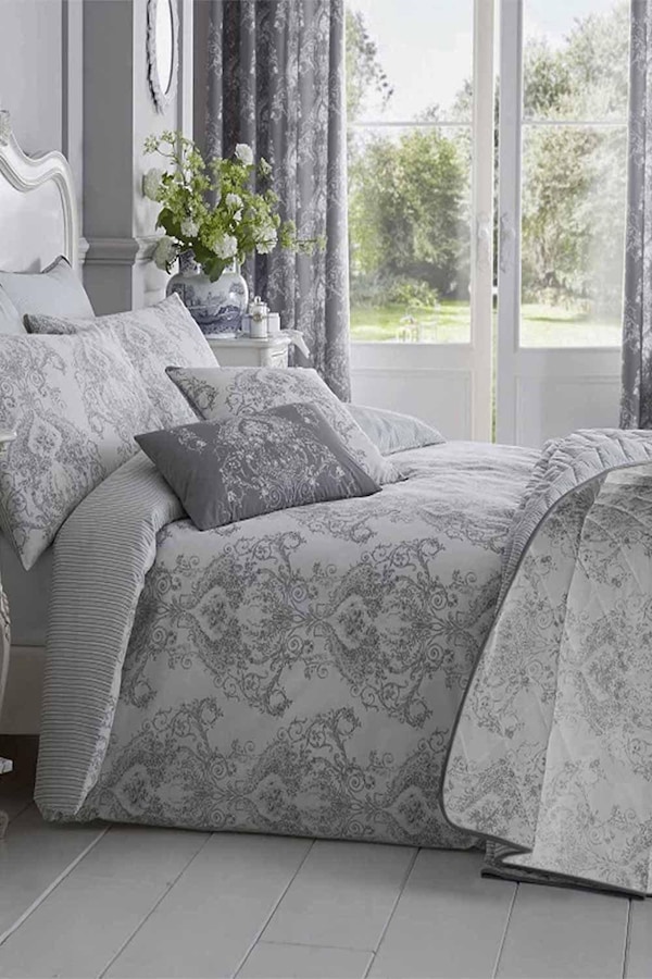 Homescapes French Toile Patterned Duvet Cover Set