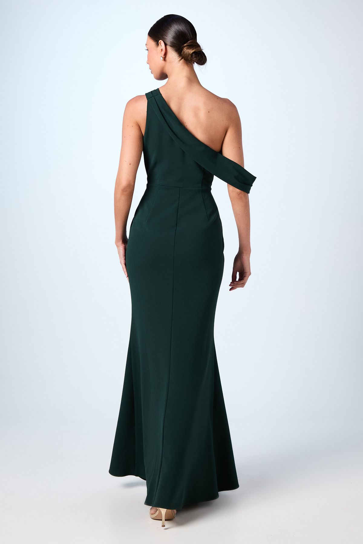 emerald green dress black tie