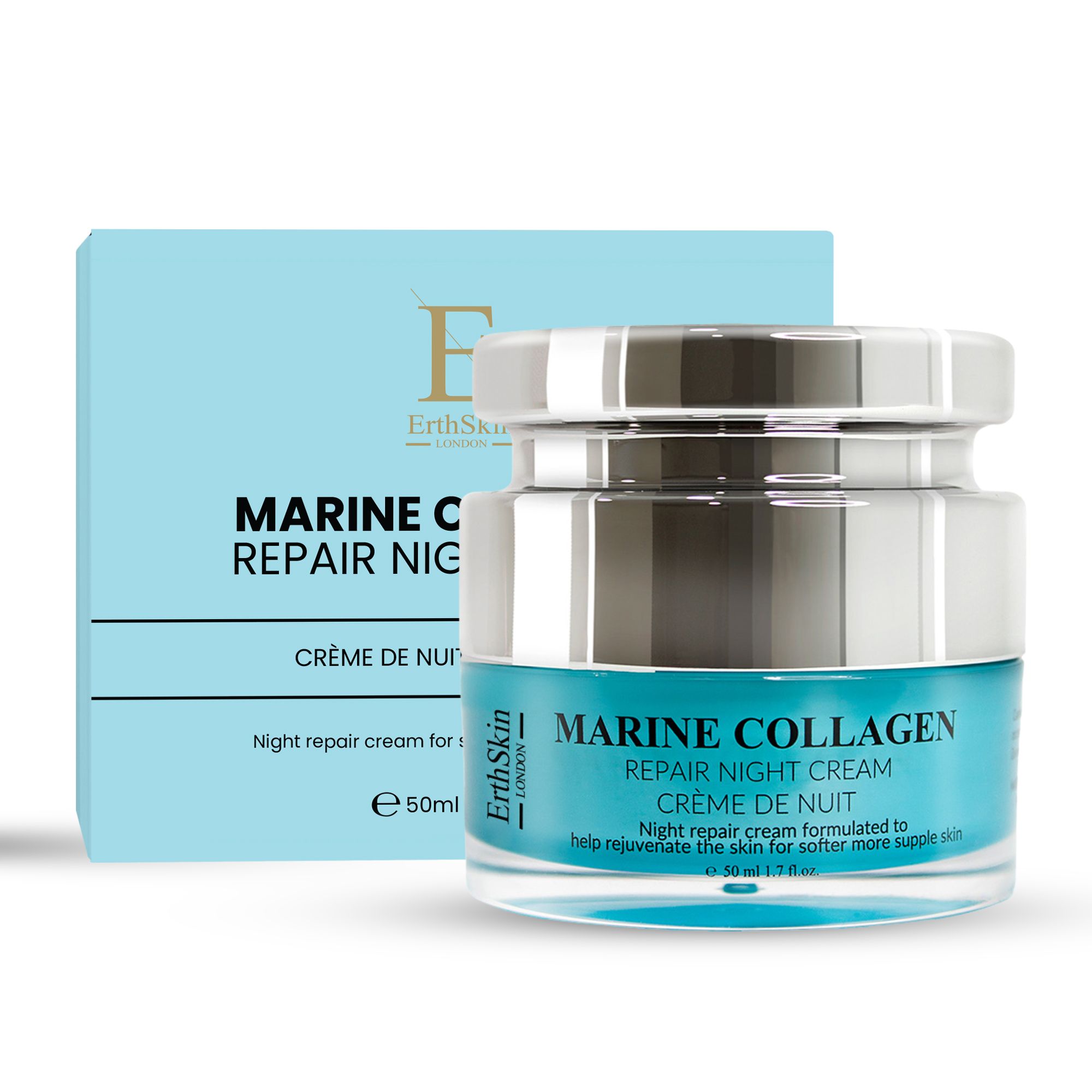 Erth Skin London Marine Collagen Night Repair Anti-Aging and Anti-Wrinkle Duo image 2