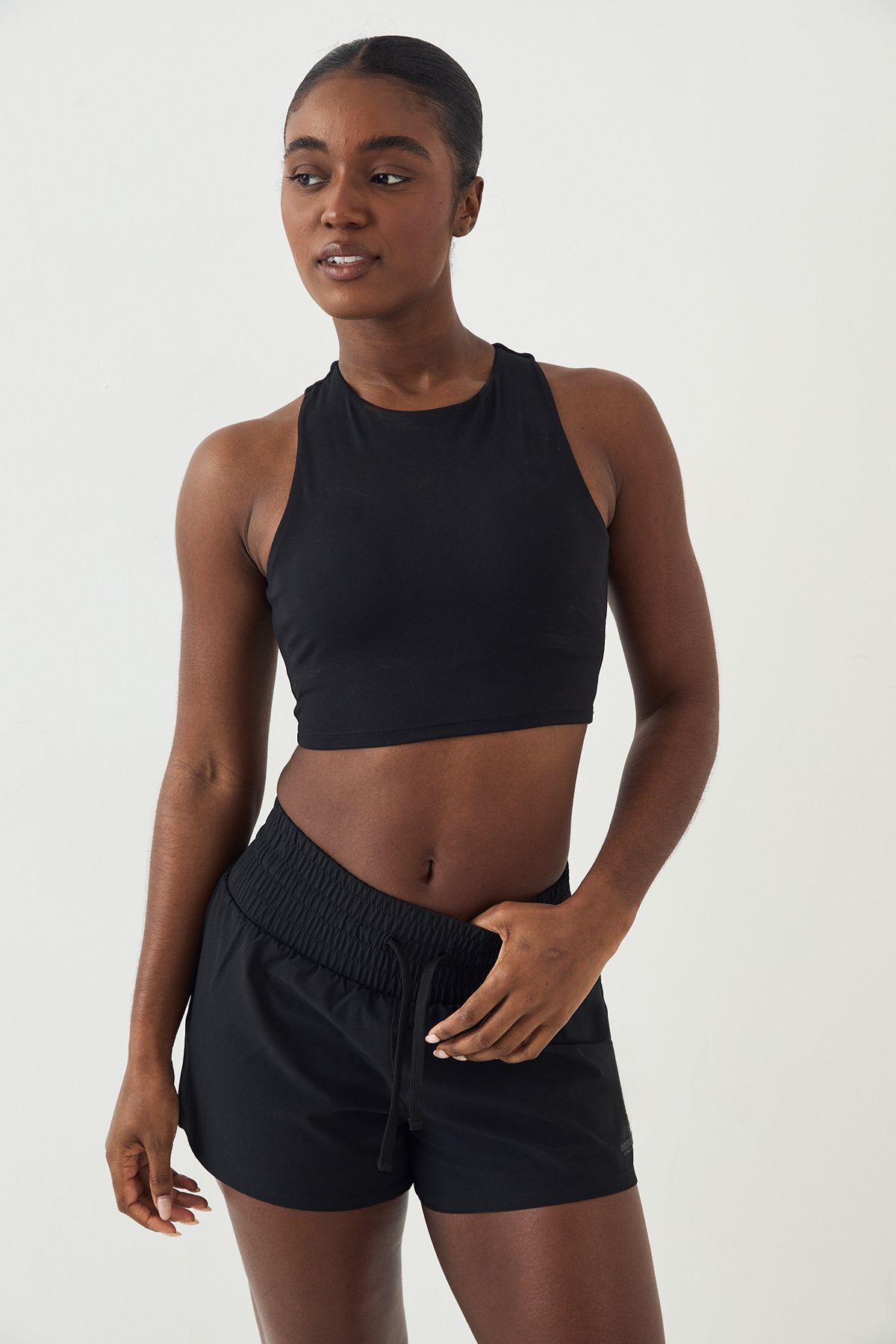 DSGN Studio DSGN Studio Ultra Sculpt Racer Back Padded Crop Vest Top Black