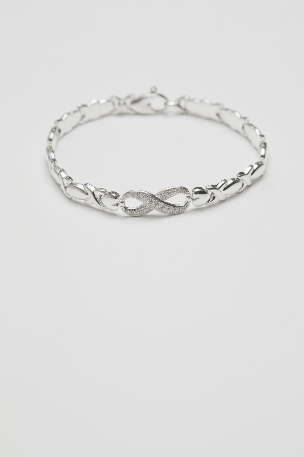 Simply Silver Sterling Silver 925 Infinity Kiss Bracelet image 1