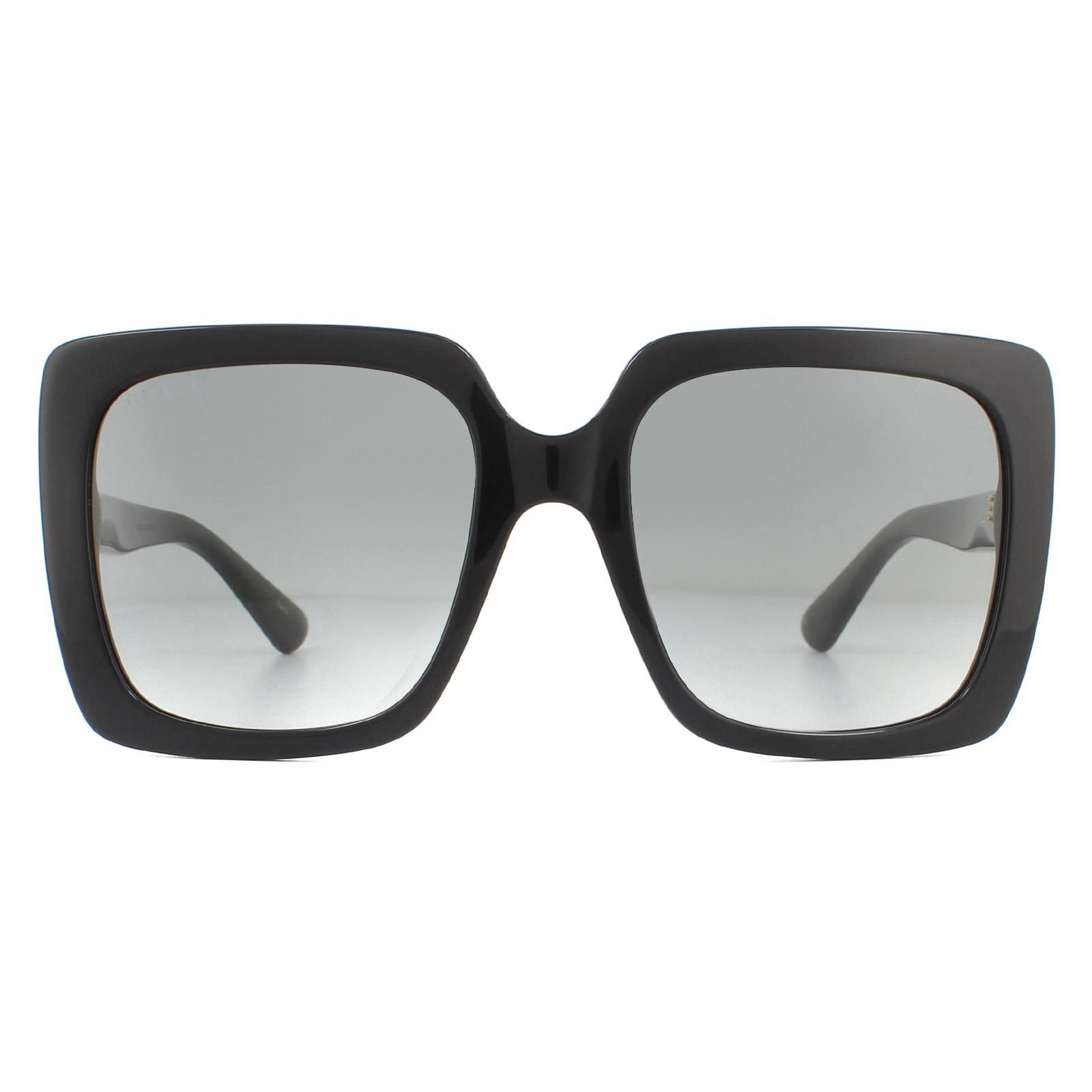 Gucci Square Black Grey Gradient Sunglasses