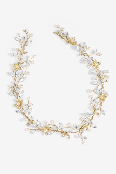 Jon Richard Gold Plated Pearl And Crystal Floral Hair Vine