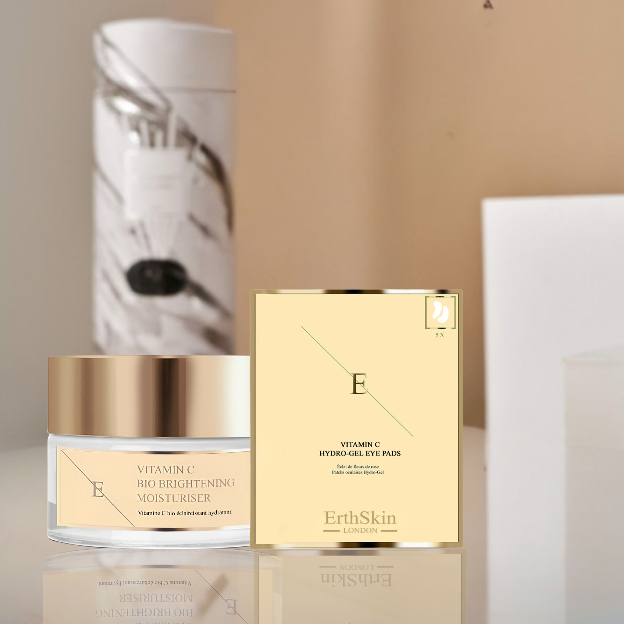 Erth Skin London Vitamin C Glow Kit: Vitamin C Bio Moisturizer 50ml + Hydrogel Eye Pads image 2