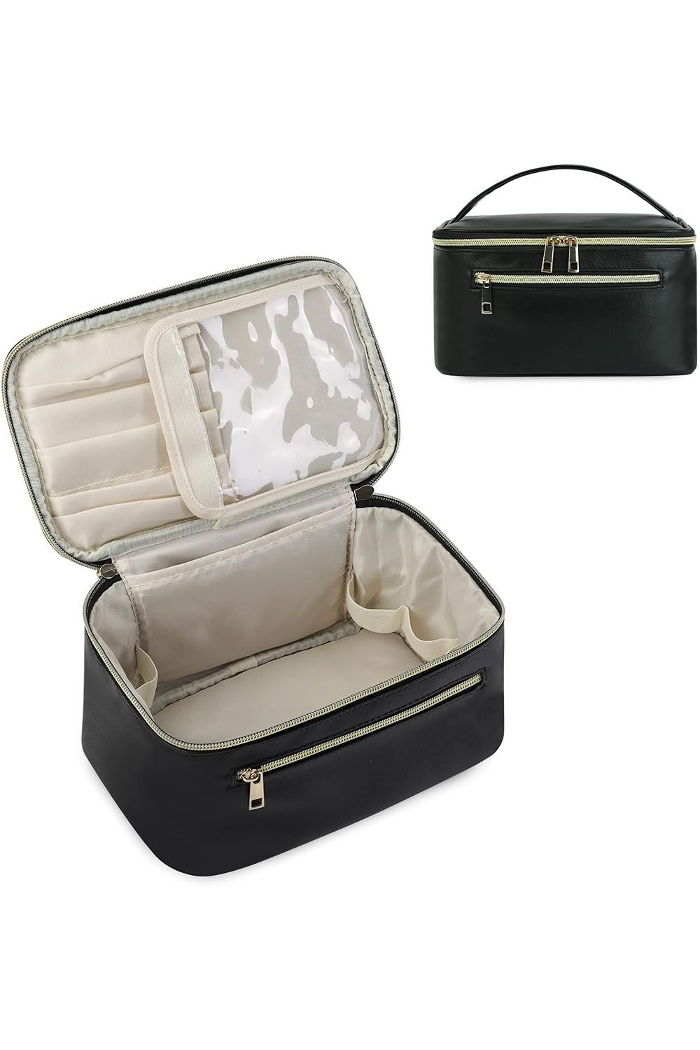 SHEONLY Toiletry Bag Travel Bag Water-resistant Makeup Cosmetic Bag Travel Organizer for Accessories, Shampoo, Full-size Container, Toiletries For Home Dormitory image 6