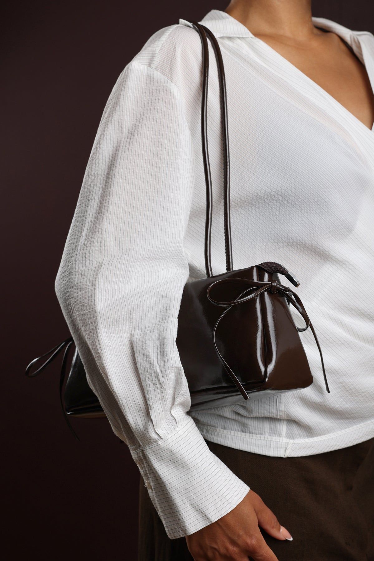 Where's That From 'Bay' Glossy Handheld Shoulder Bag image 1