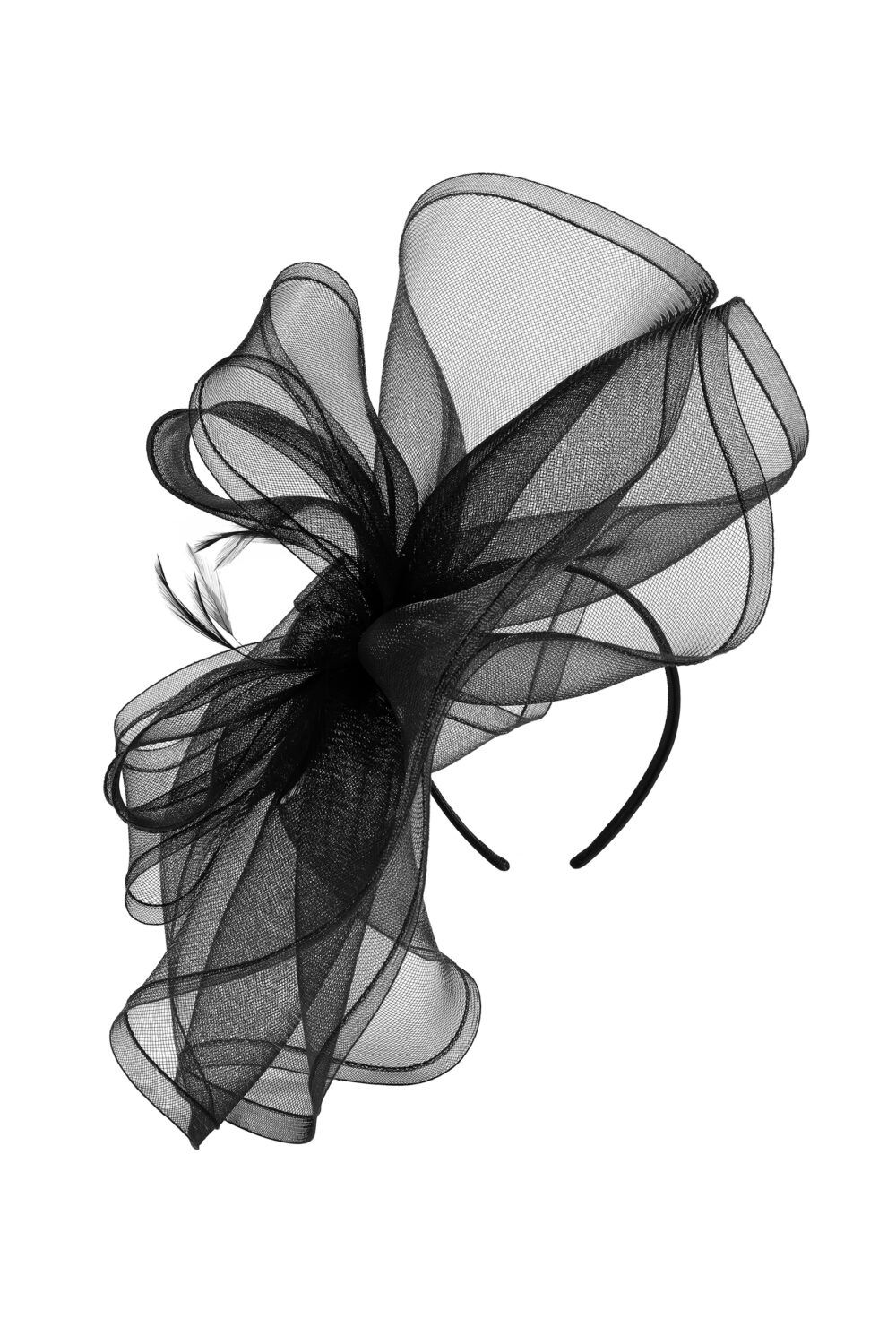 Jon Richard Black Large Hat Fascinator image 1