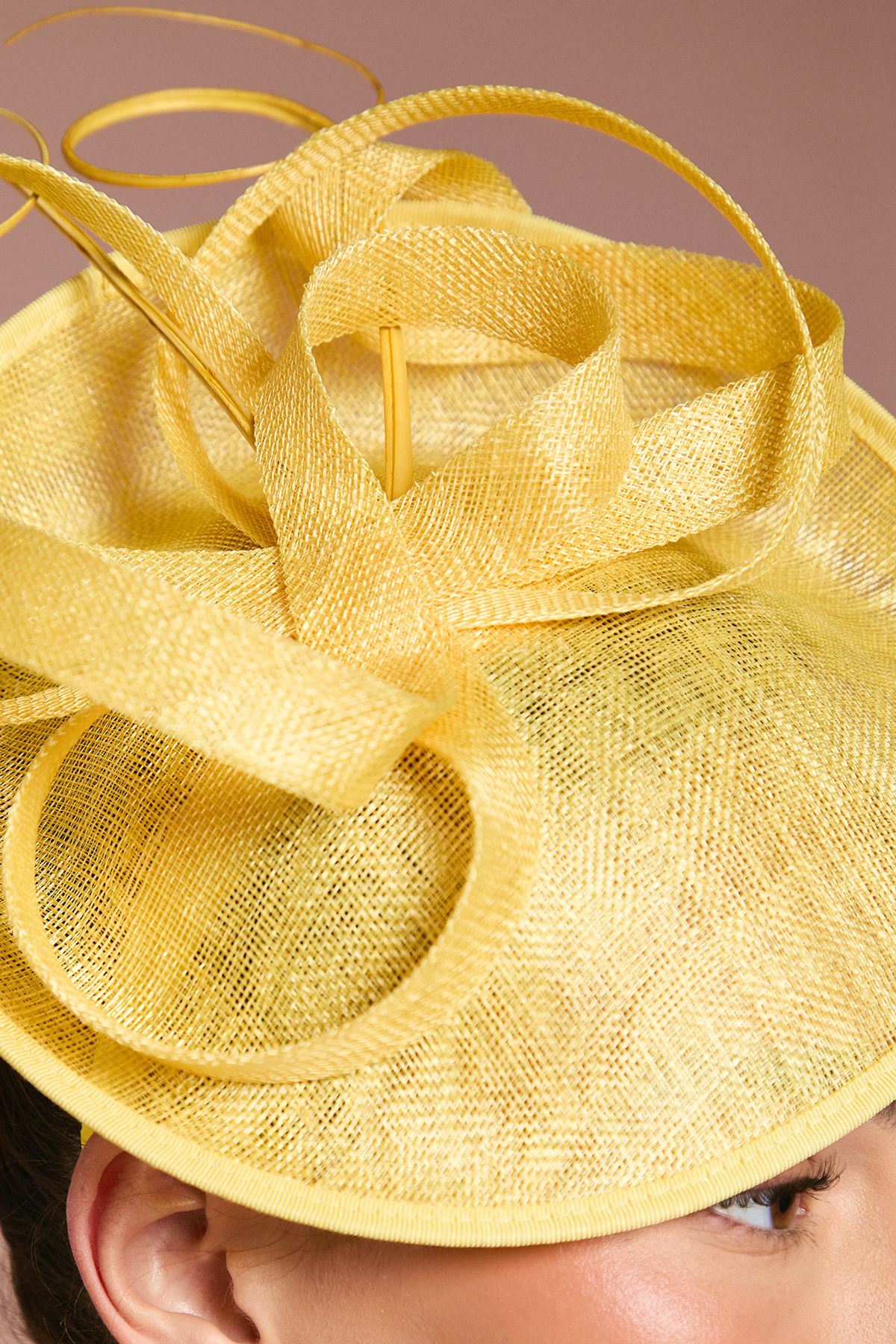 Coast Side Facing Structured Fascinator Lemon image 3