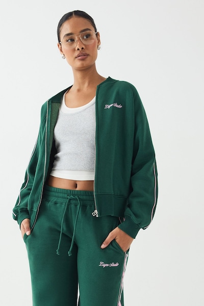 DSGN Studio DSGN Studio Embroidered Side Stripe Sweatshirt Green