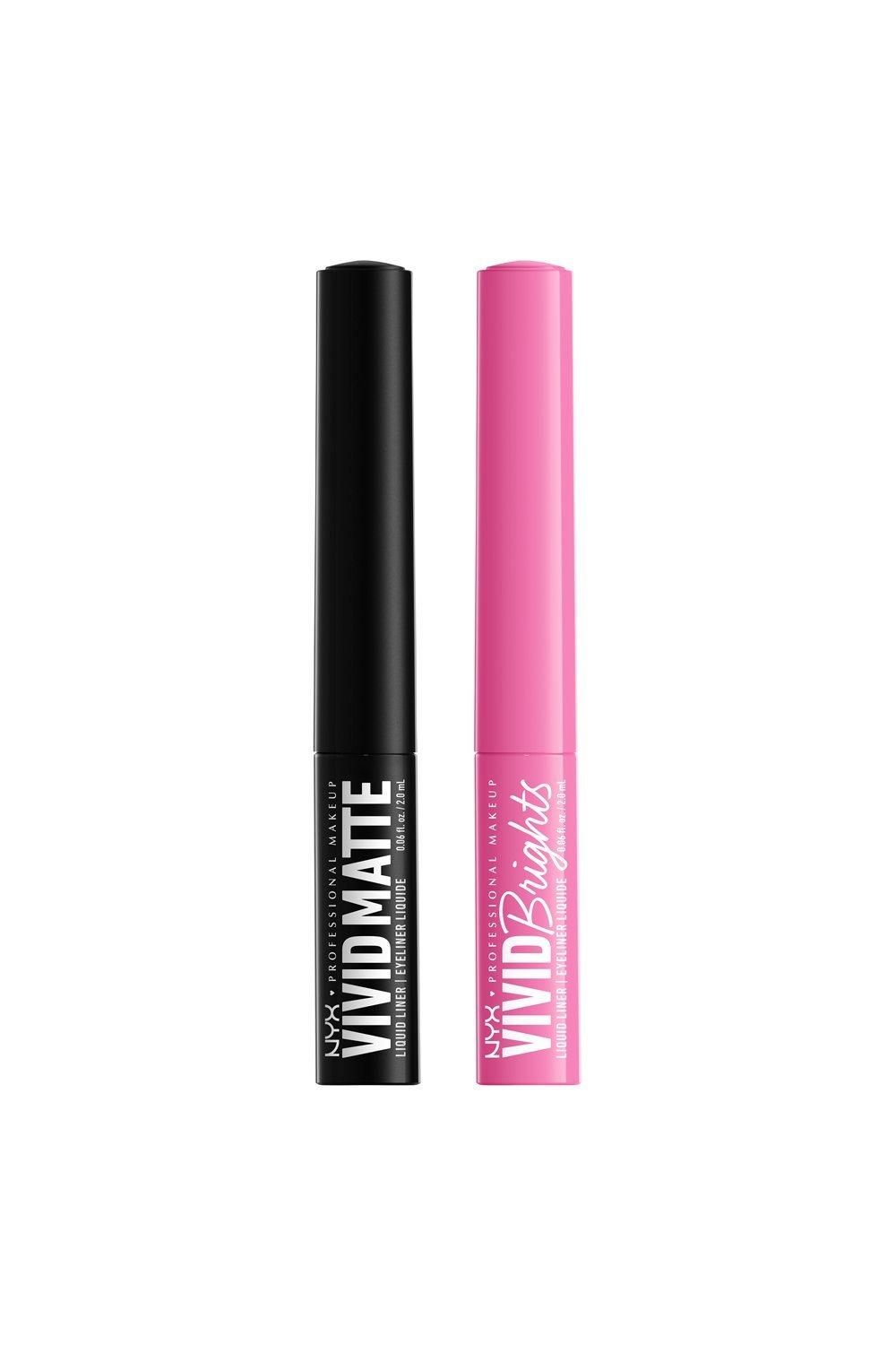 NYX Professional Makeup Fa. La. La. La. Land Vivid Liner Duo - Matte Black & Flamingo Pink Multi image 2