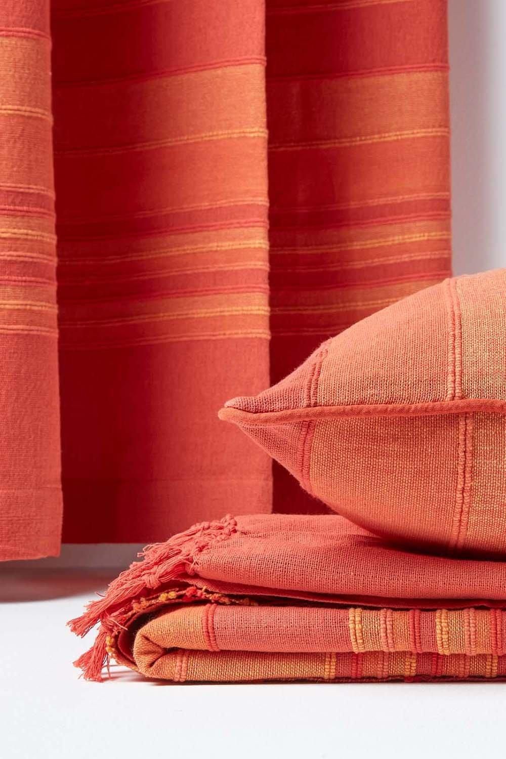 Homescapes Cotton Striped Morocco Cushion Cover image 5