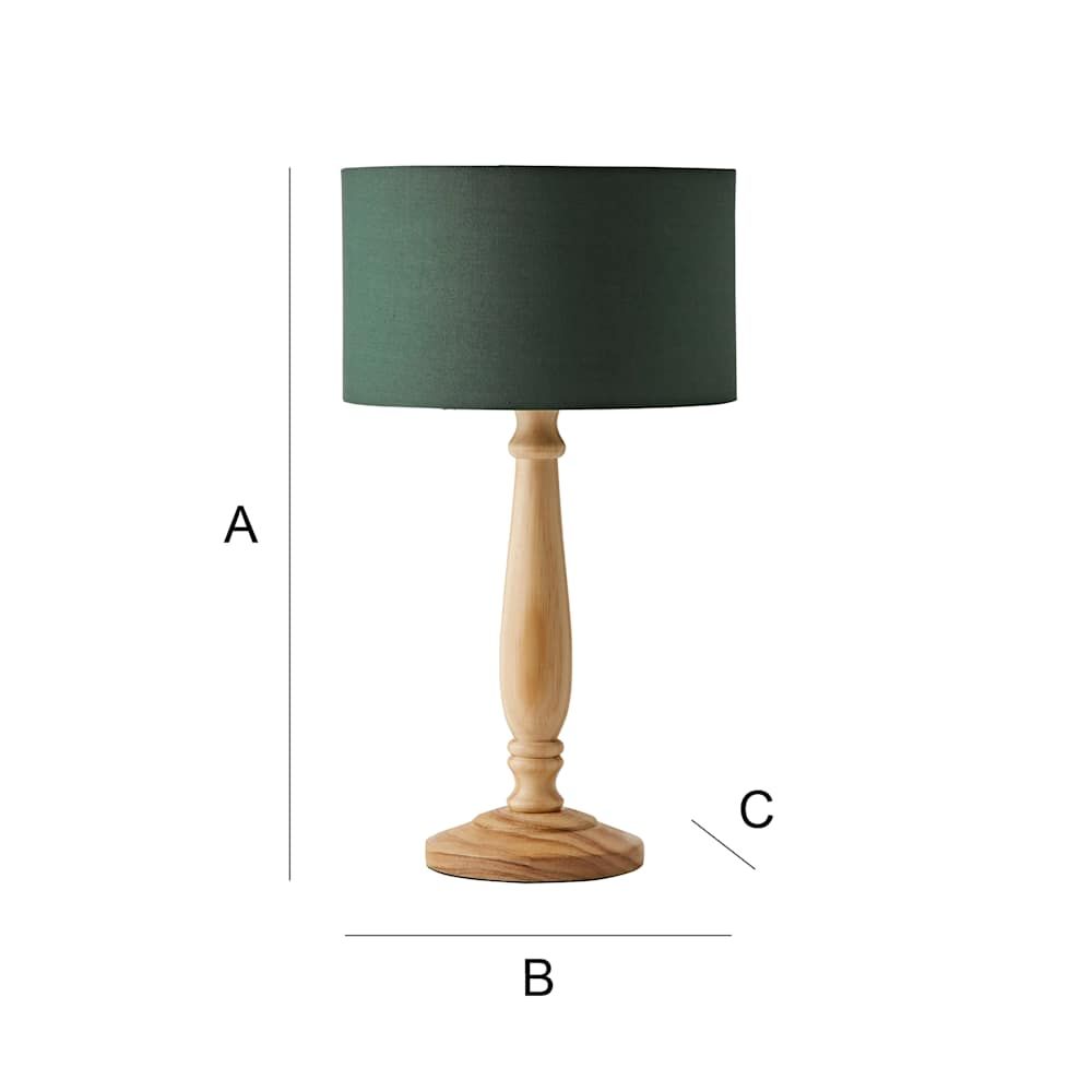 ValueLights Victoria Light Wood Traditional Table Lamp with Fabric Drum Shade and LED Bulb image 8