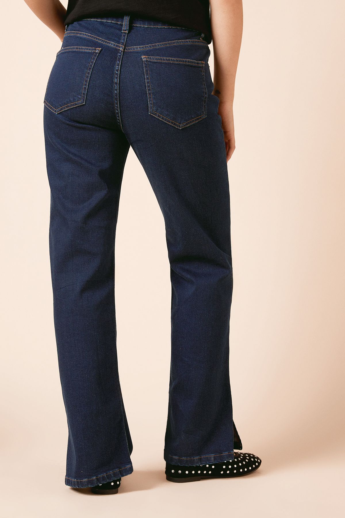Dorothy Perkins Straight Leg Jean With Side Split Indigo image 3
