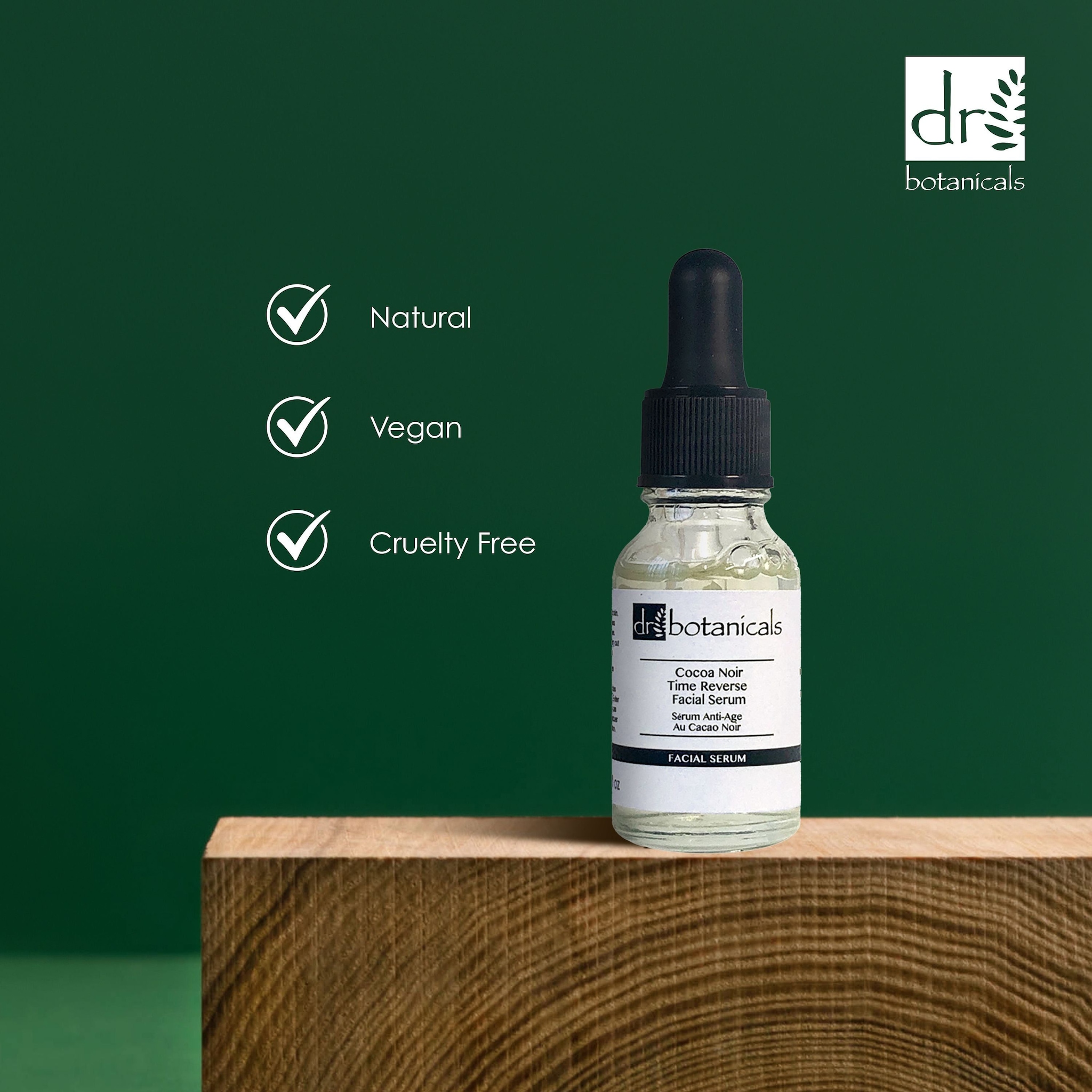 Dr. Botanicals Cocoa Noir Time Reverse Facial Serum 15ml image 4