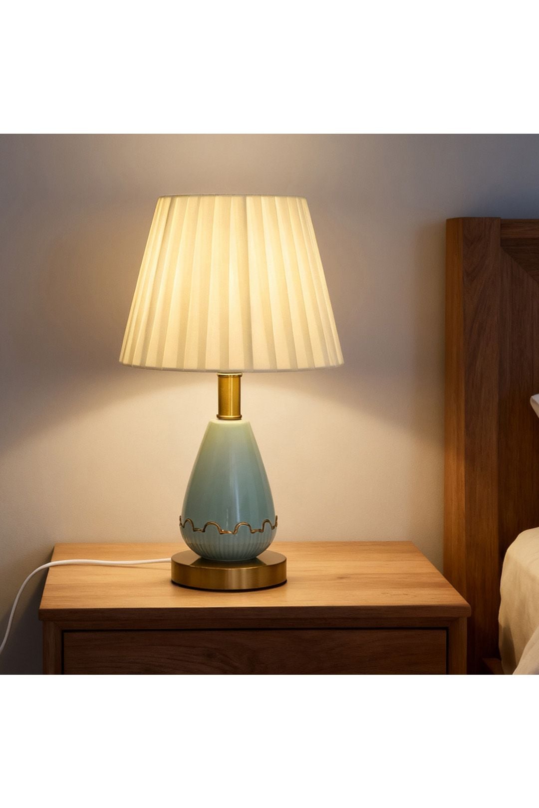 Living and Home Ceramic & Iron Table Lamp with 5W Bulb image 2