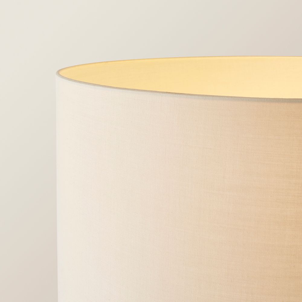 ValueLights Camden Brushed Chrome Tripod Floor Lamp with Natural Drum Lamp Shade image 3