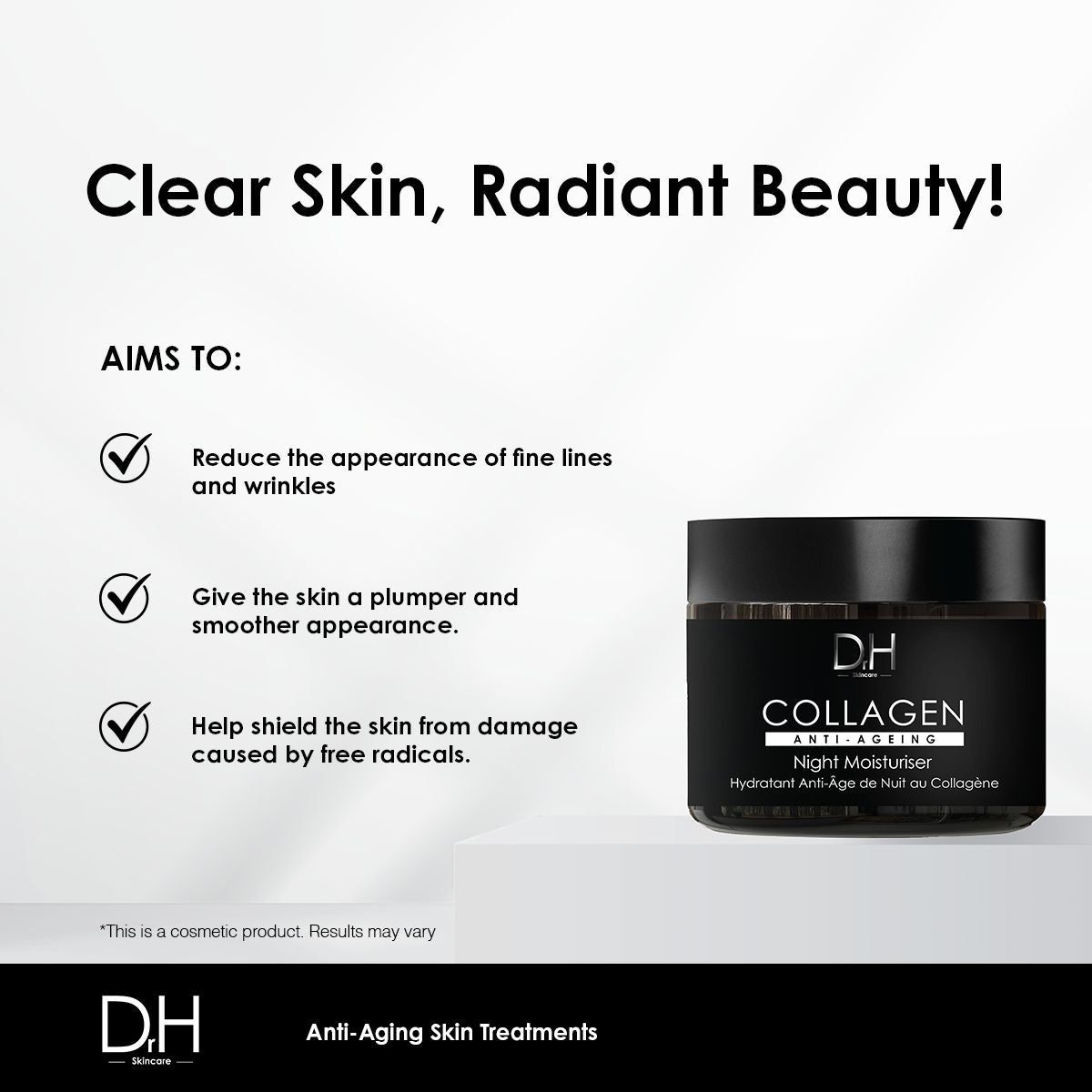 Dr H Collagen Anti-Ageing Night Moisturiser 60ml image 5