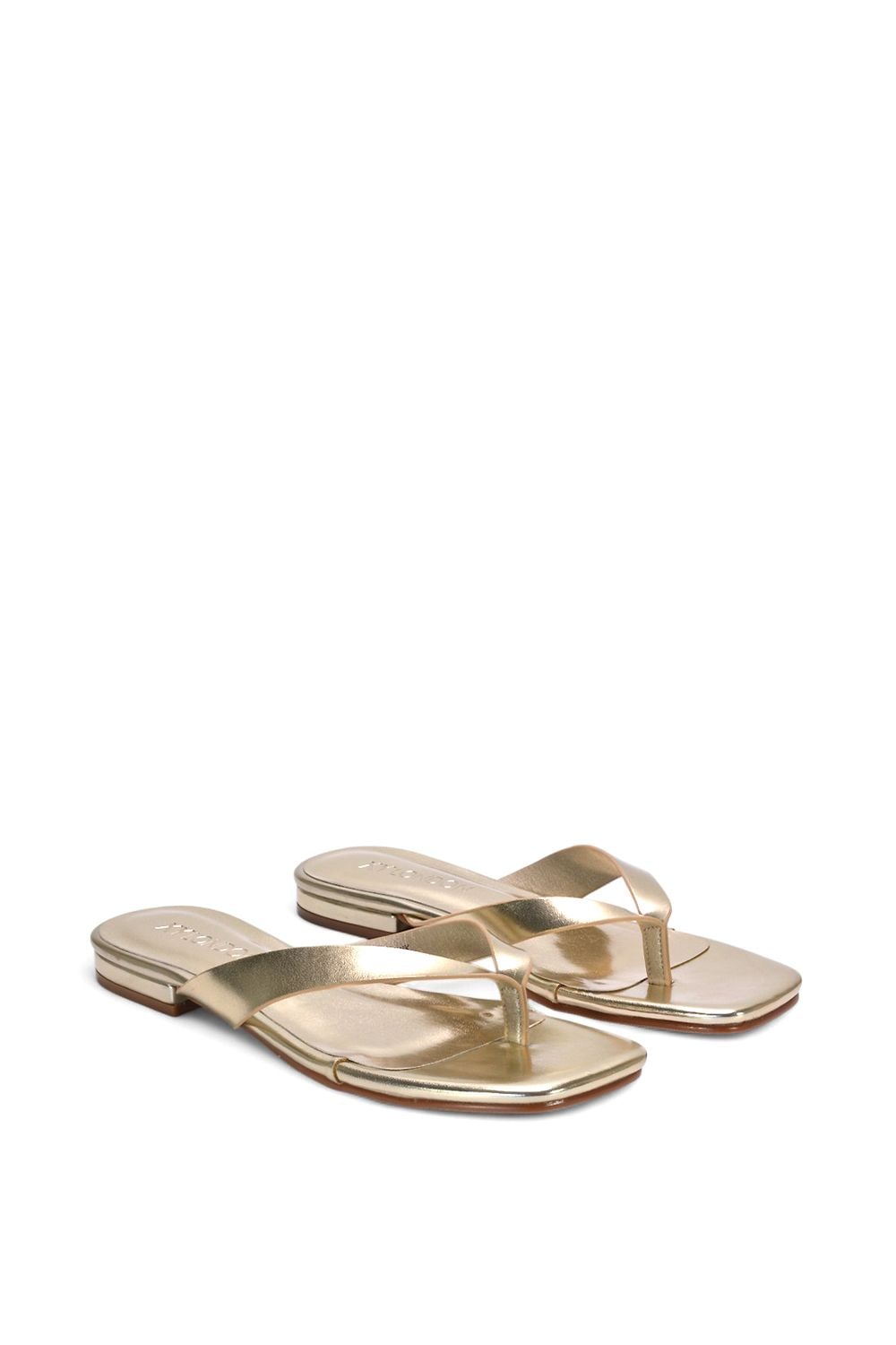 XY London 'Rio' Thong Strap Slip On  Flip Flop Square Toe Slide image 3