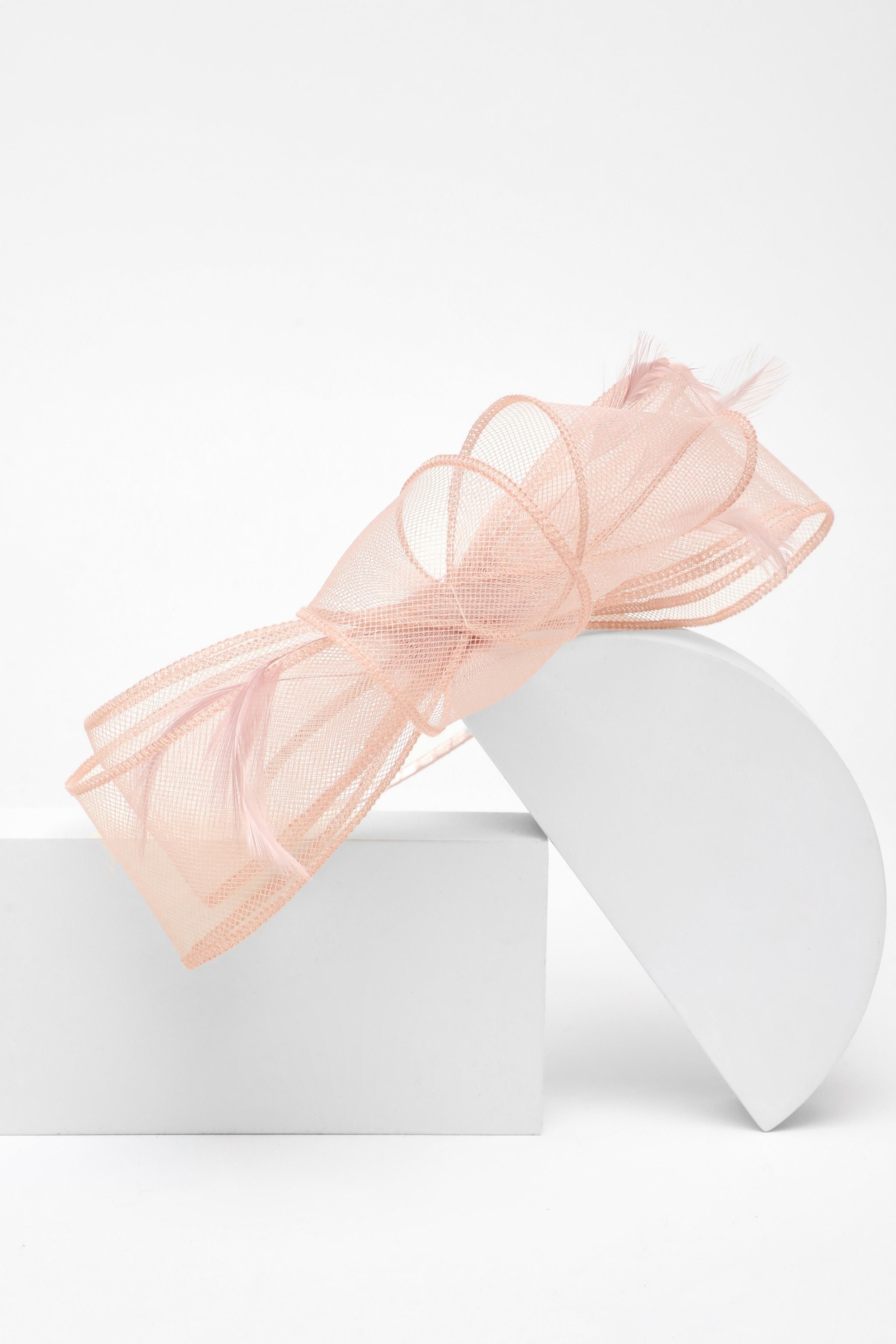Quiz Pale Pink Feather Loop Headband Fascinator image 3