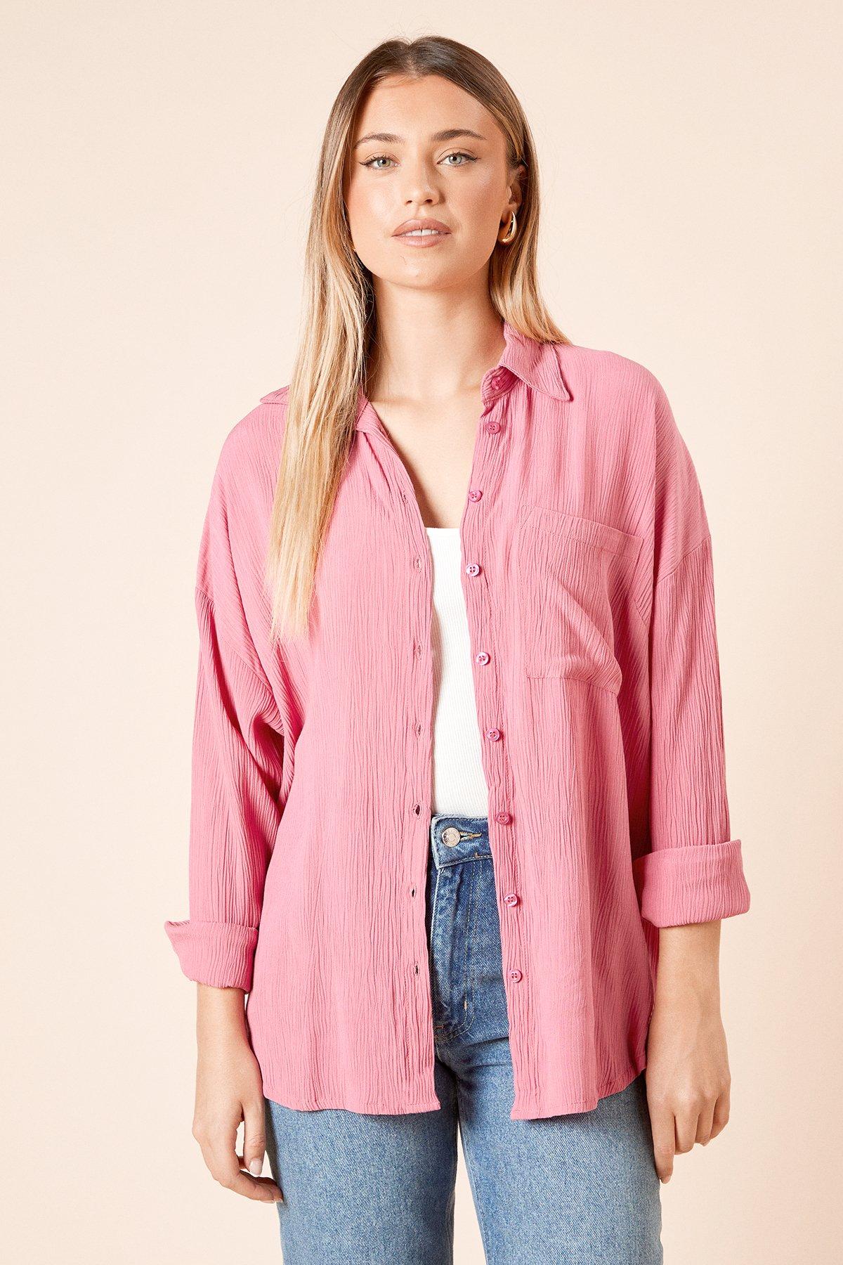 Dorothy Perkins Cheesecloth Shirt Pink image 2