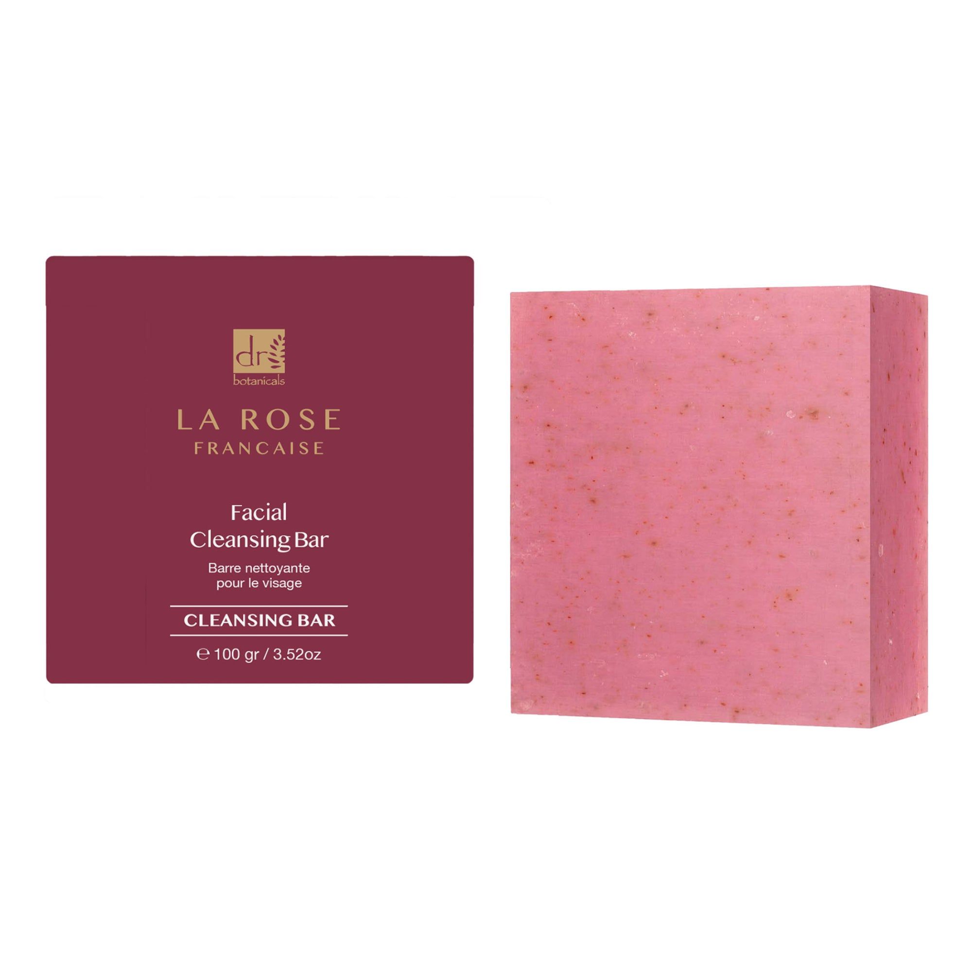 Dr. Botanicals La Rose Française Facial Cleansing Bar 100g x 2 Duo Pack image 2