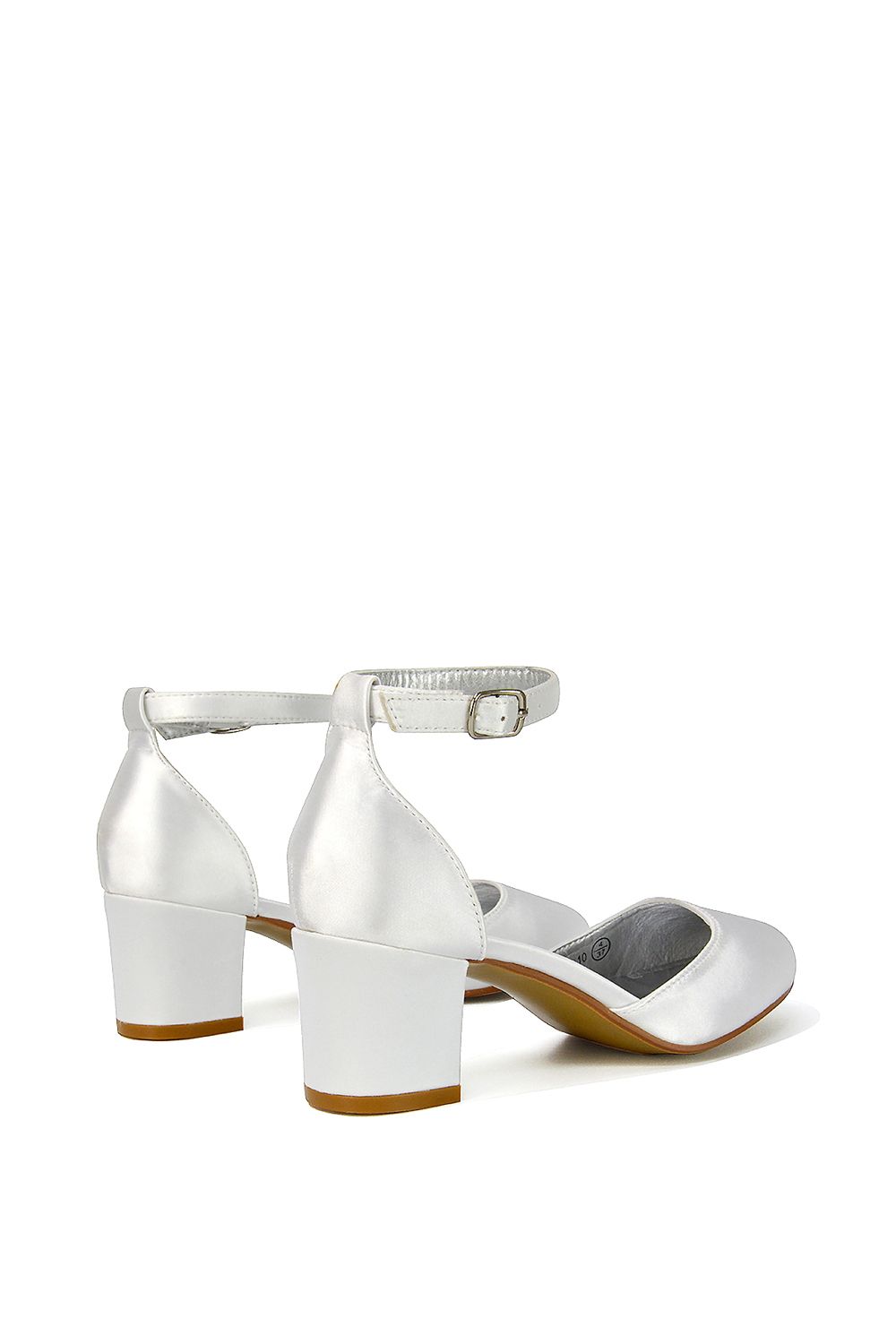 XY London 'Billie-May' Chunky Strappy Mid Block High Heels Court Shoes image 5