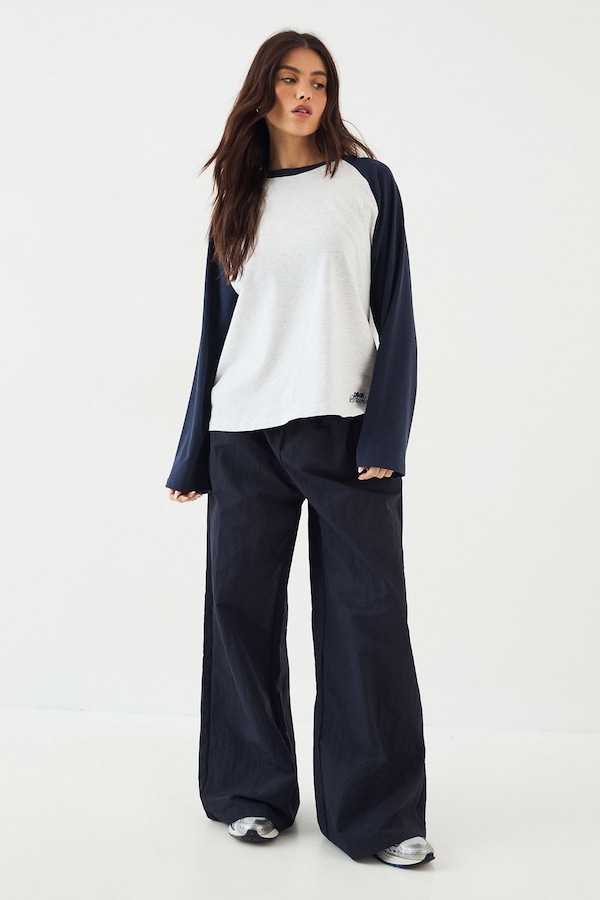 DSGN Studio DSGN Studio Raglan Sleeve Long Sleeve T-Shirt Navy