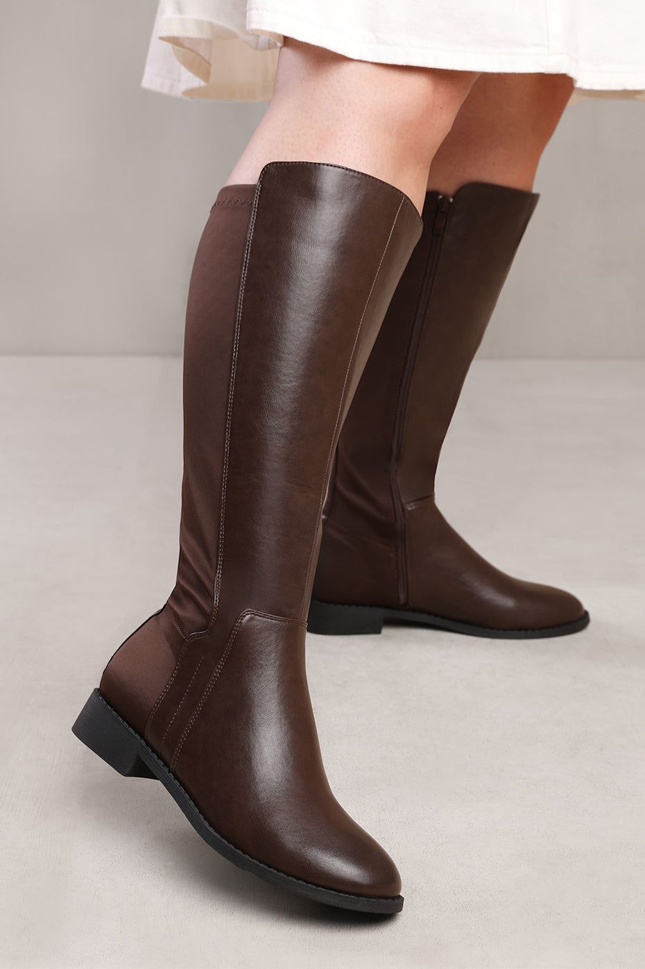Where's That From 'Parker' Stretch Wide Calf Knee High Boots With Side Zip image 4