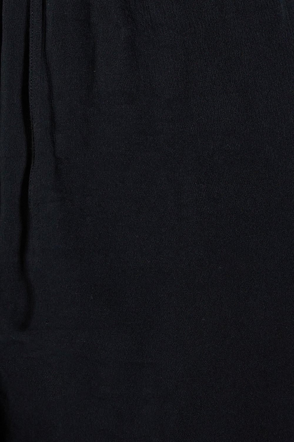 MissPap Crinkle Sheer Elastic Drawstring Waist Relaxed Trouser Black image 5