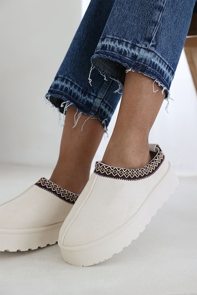 Where's That From 'Quincy' Cosy Faux-Suede Fur Lining Platform Slipper