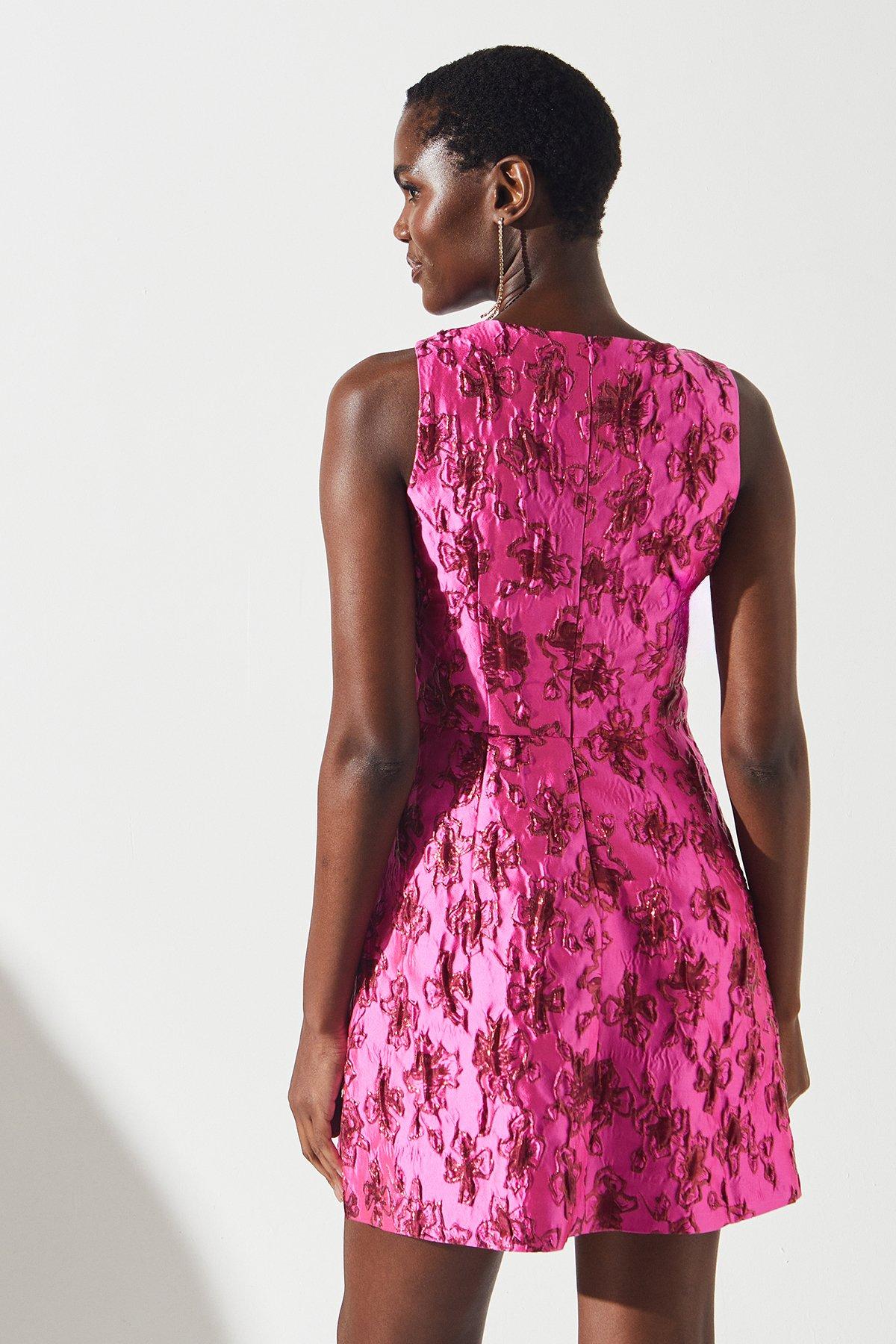 Coast Jacquard Shirt Mini Dress Pink image 3