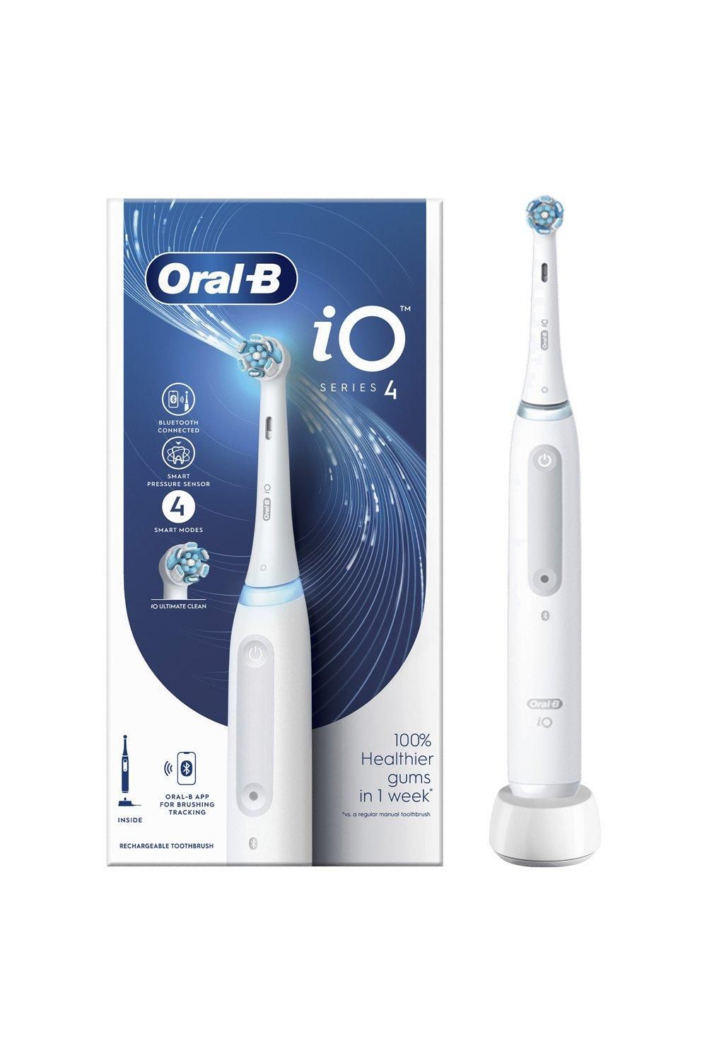 Oral B iO4 White Electric Rechargeable Toothbrush White image 2